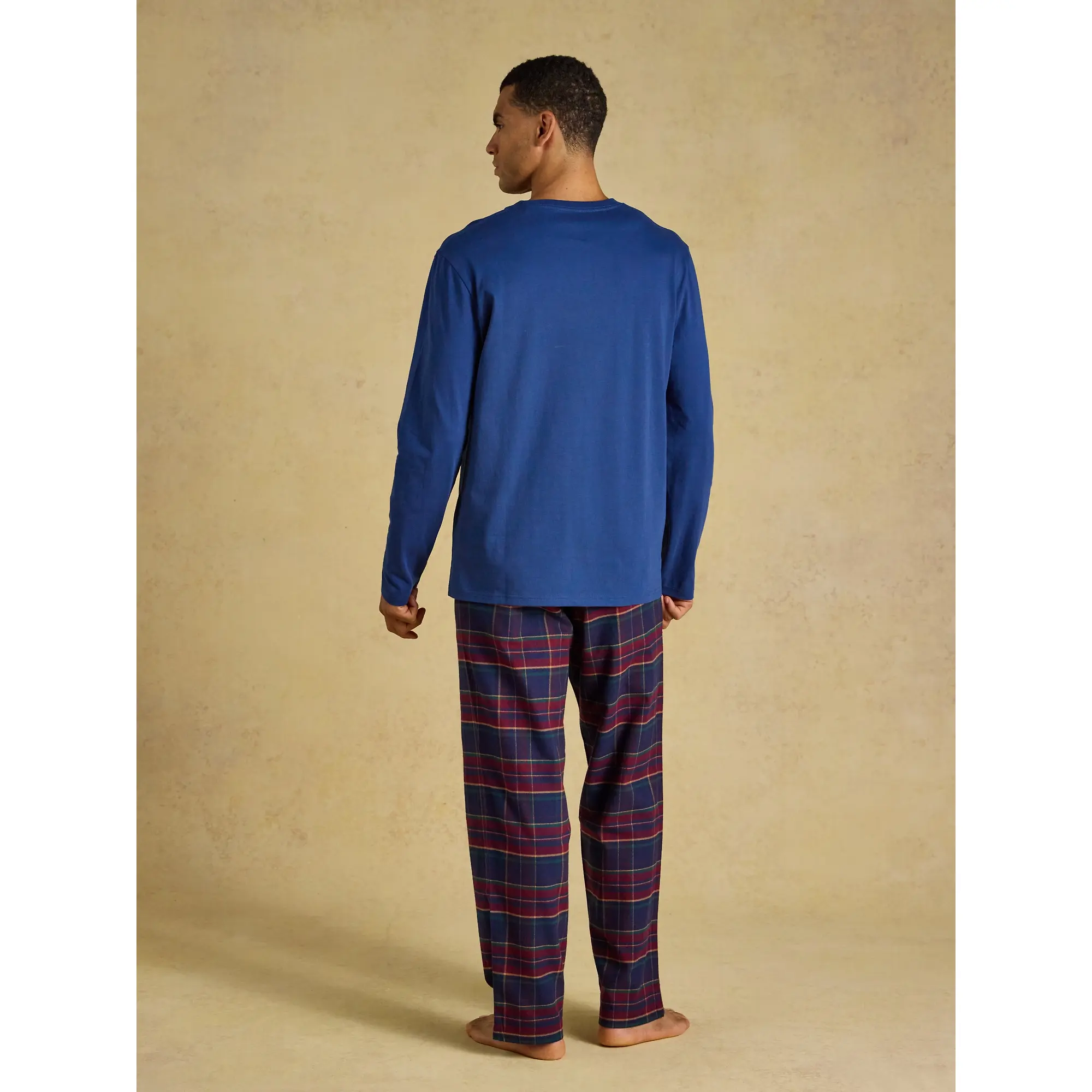 Product image 2 of 6 of Joules Men's Dozer Long Pyjama Set - Navy / Burgundy