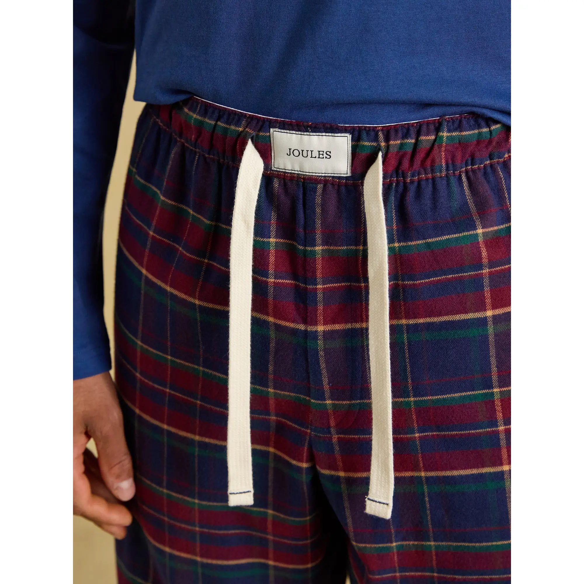 Product image 4 of 6 of Joules Men's Dozer Long Pyjama Set - Navy / Burgundy