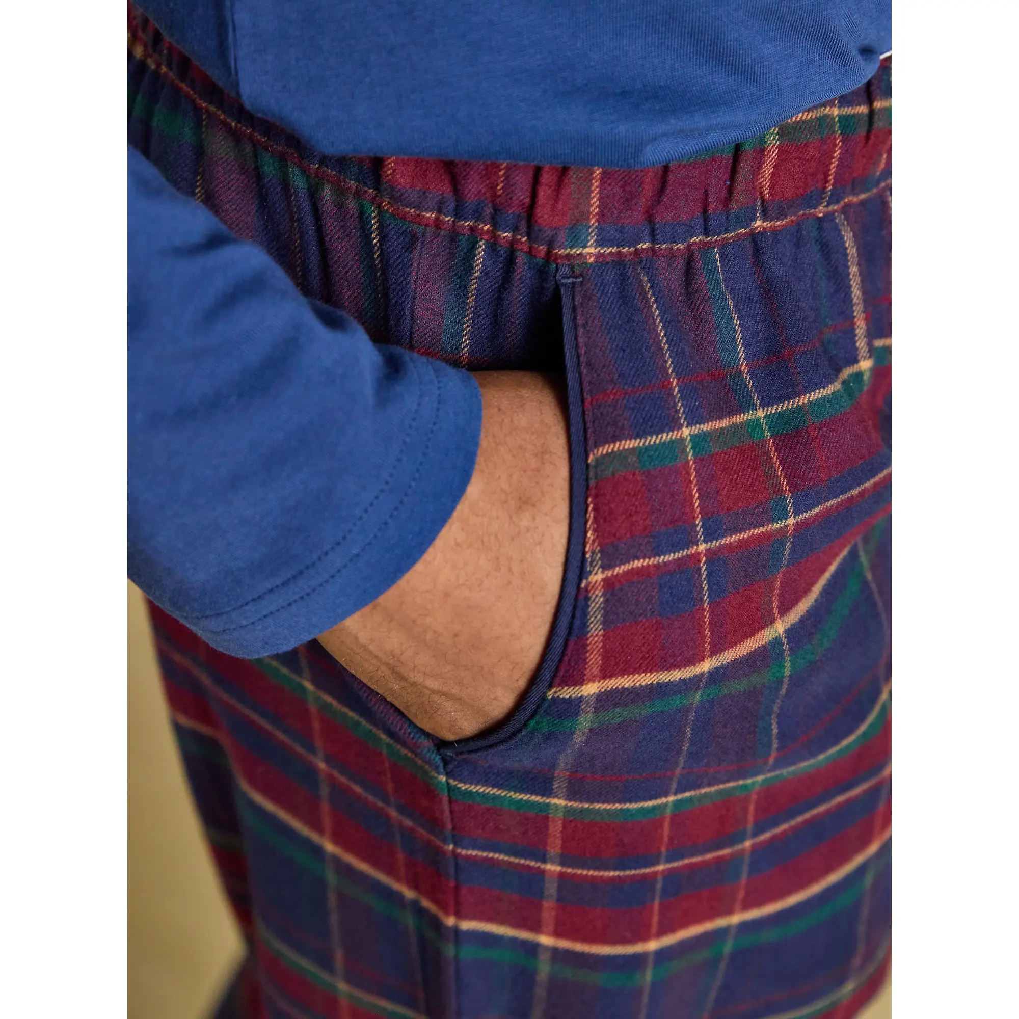 Product image 6 of 6 of Joules Men's Dozer Long Pyjama Set - Navy / Burgundy