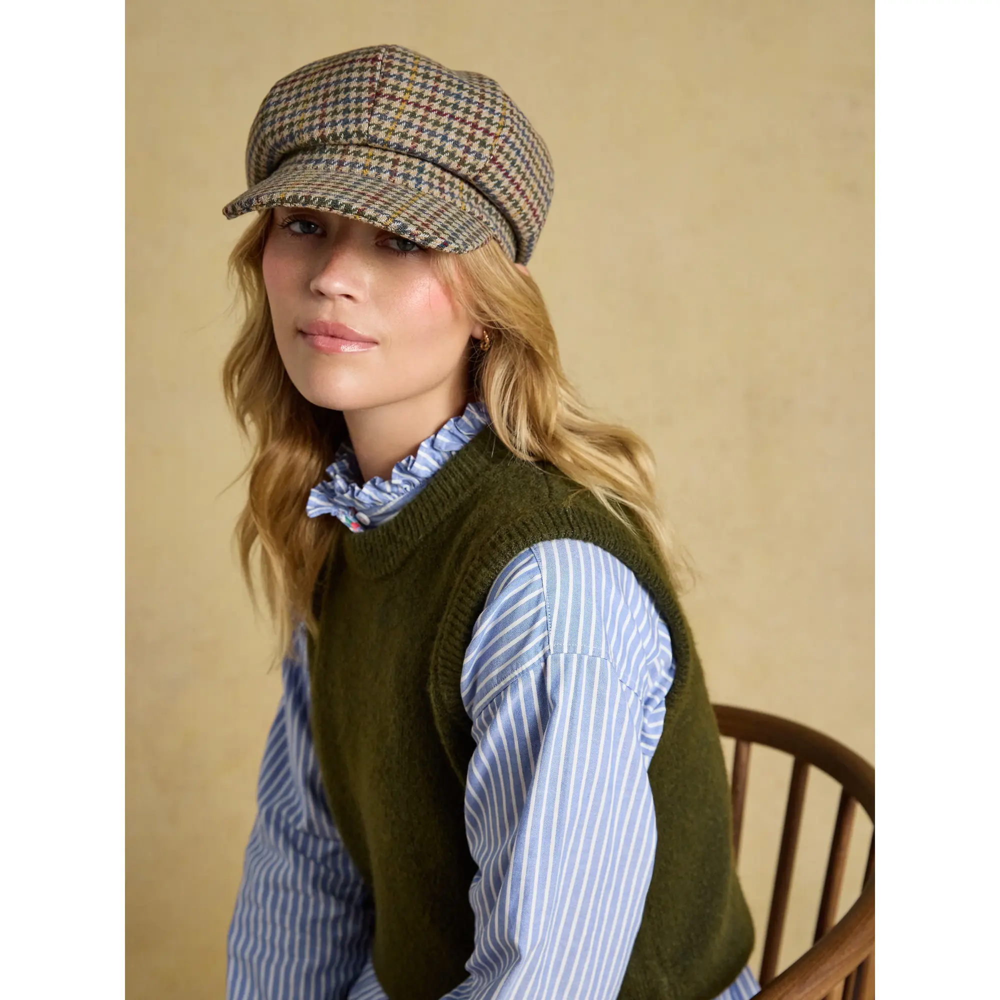 Product image 2 of 7 of Joules Women's Elvaston Tweed Baker Boy Hat - Multi Tweed