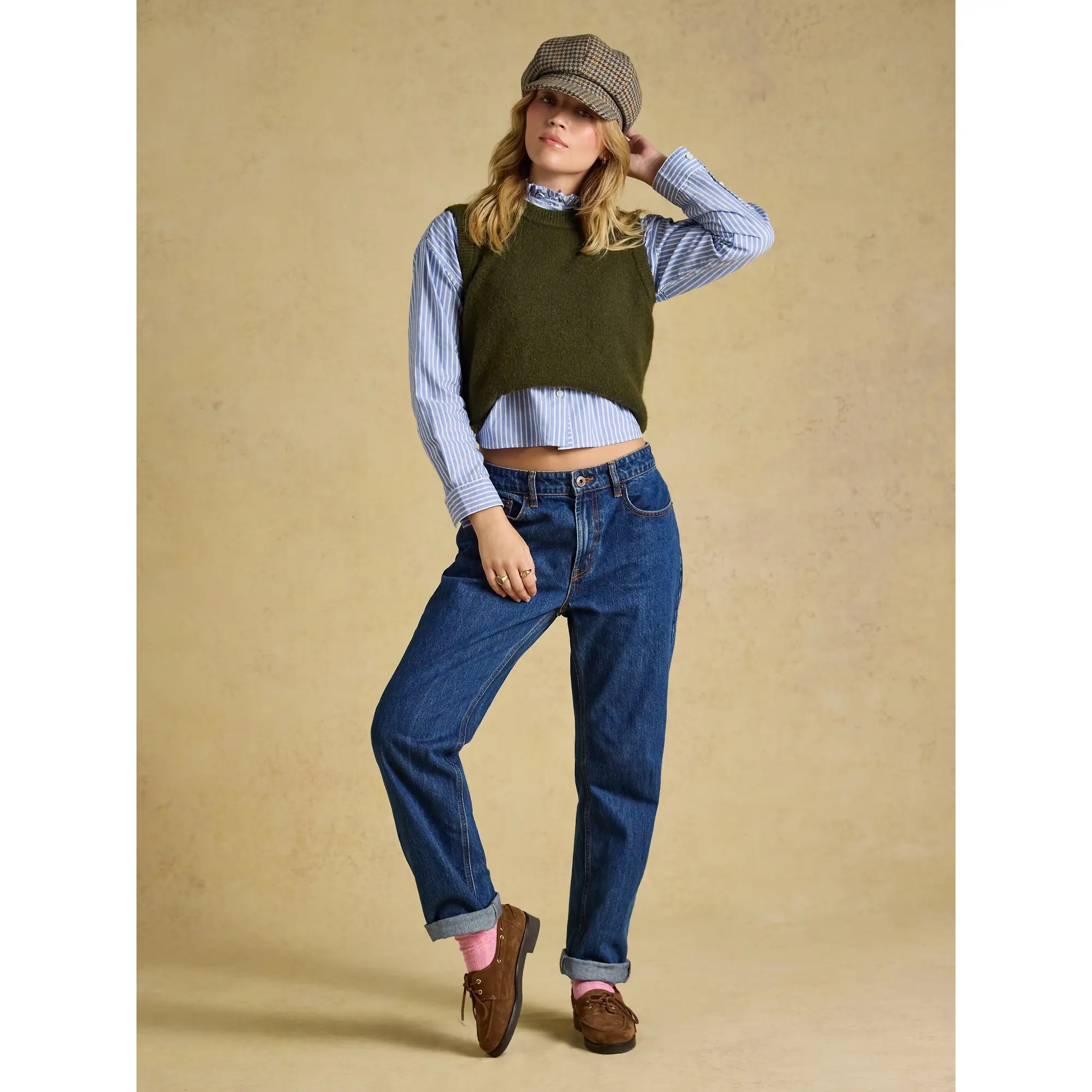 Product image 3 of 7 of Joules Women's Elvaston Tweed Baker Boy Hat - Multi Tweed