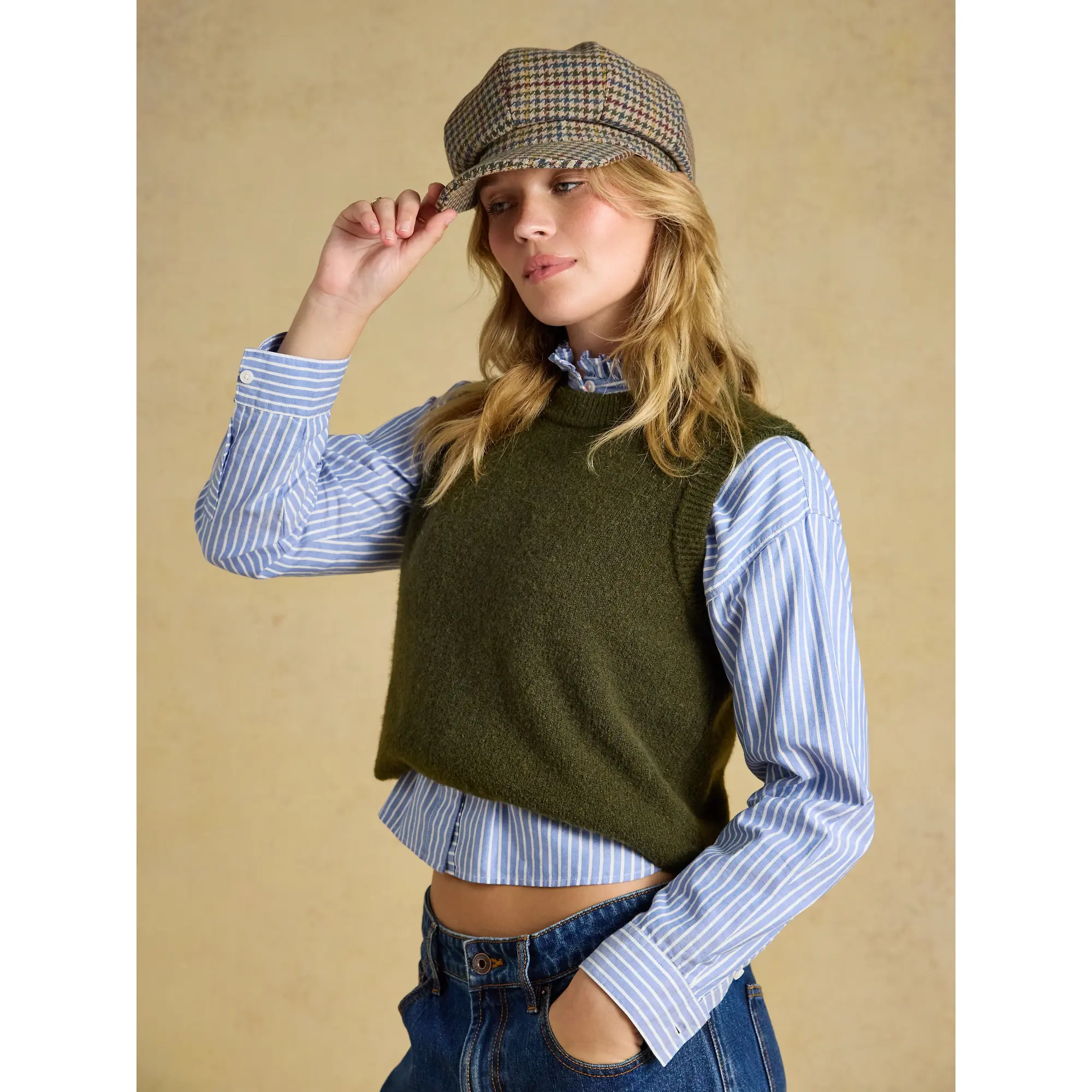 Product image 4 of 7 of Joules Women's Elvaston Tweed Baker Boy Hat - Multi Tweed