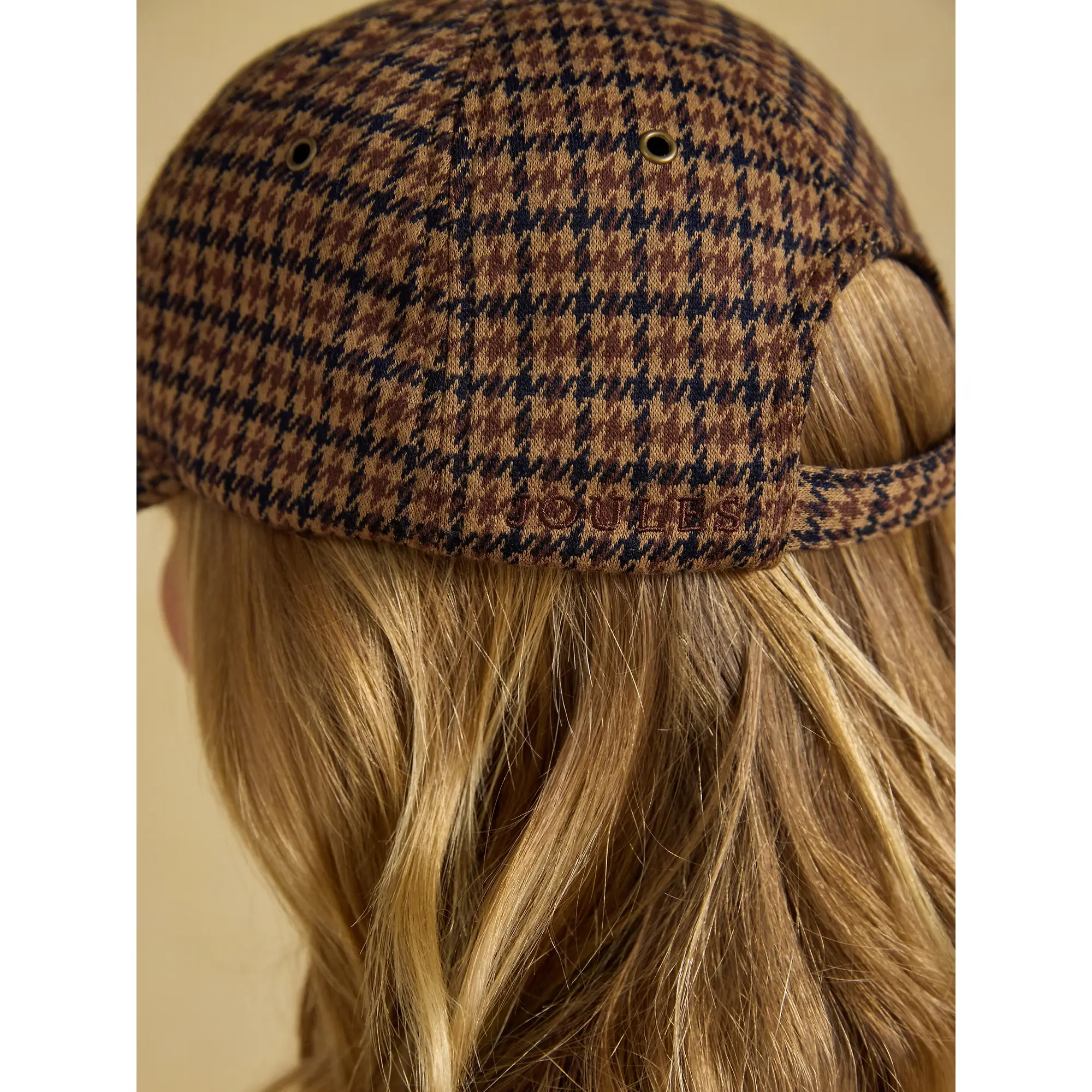 Product image 3 of 7 of Joules Women's Perry Baseball Cap - Neutral Houndstooth Jersey