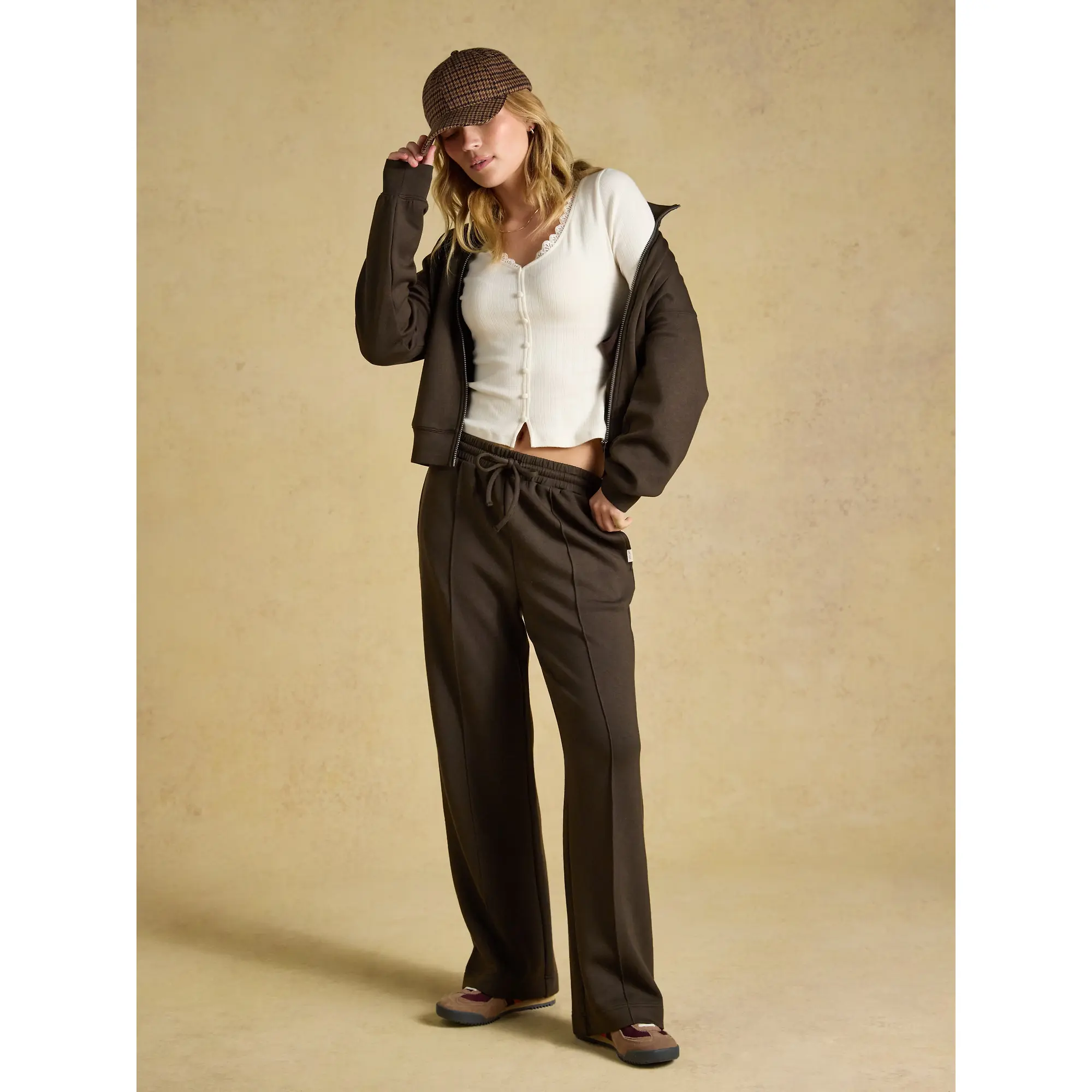 Product image 5 of 7 of Joules Women's Perry Baseball Cap - Neutral Houndstooth Jersey