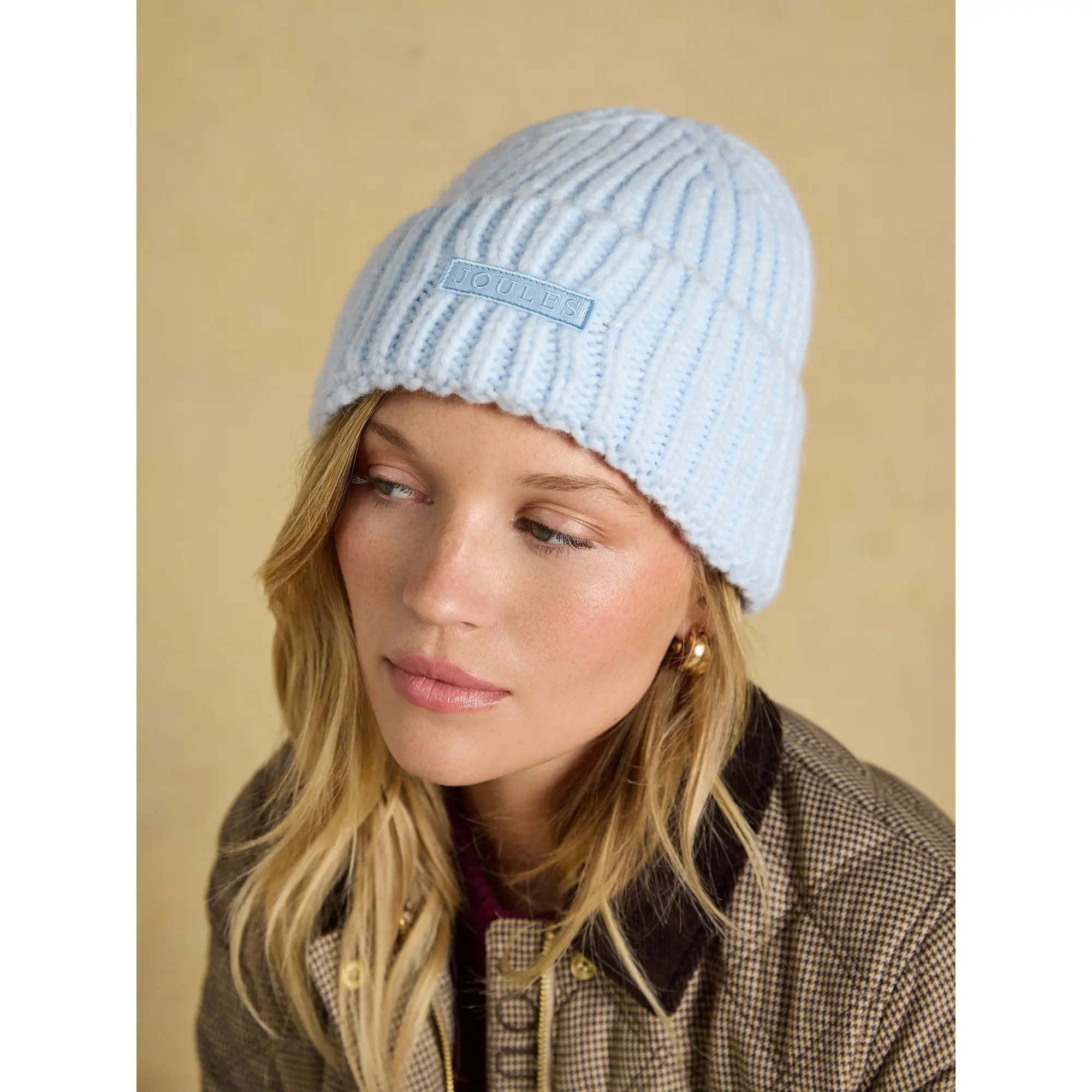 Product image 3 of 6 of Joules Women's Chunky Knitted Beanie - Blue
