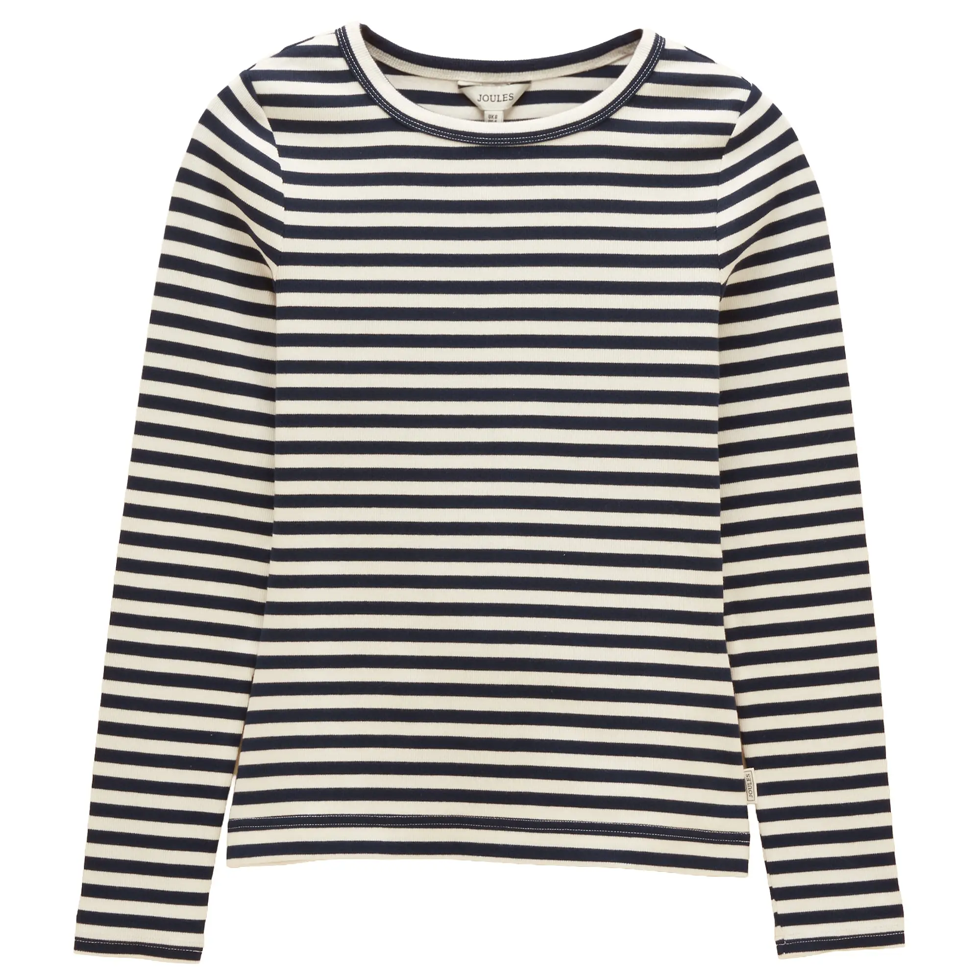 Product image 1 of 7 of Joules Women's Sophie Long Sleeve Ribbed Fitted T-Shirt - Navy Striped