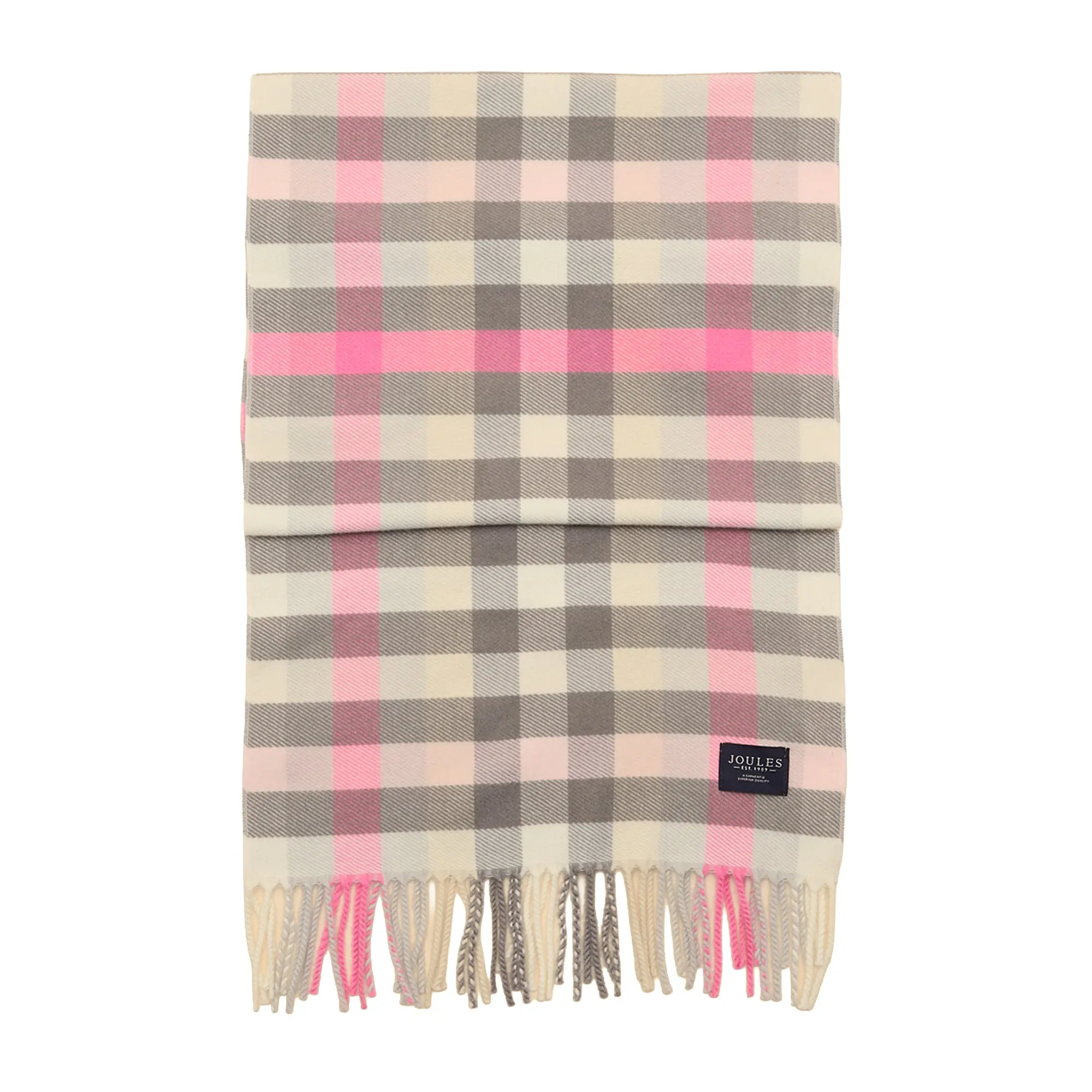 Product image 1 of 6 of Joules Women's Langtree Scarf - Pink / Grey Gingham