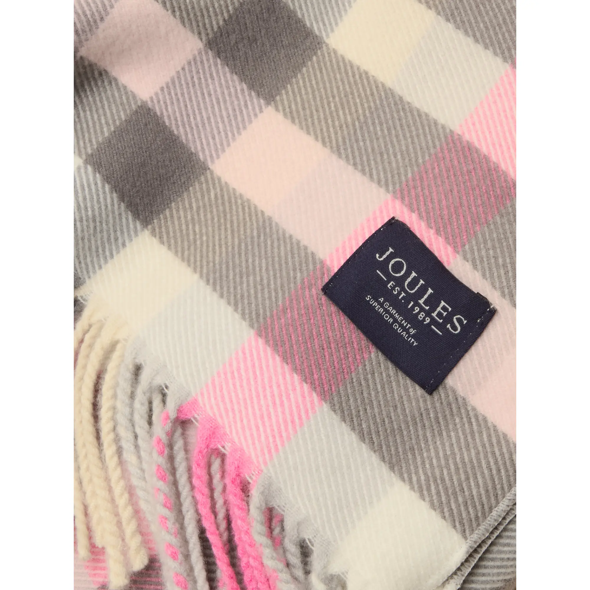 Product image 6 of 6 of Joules Women's Langtree Scarf - Pink / Grey Gingham