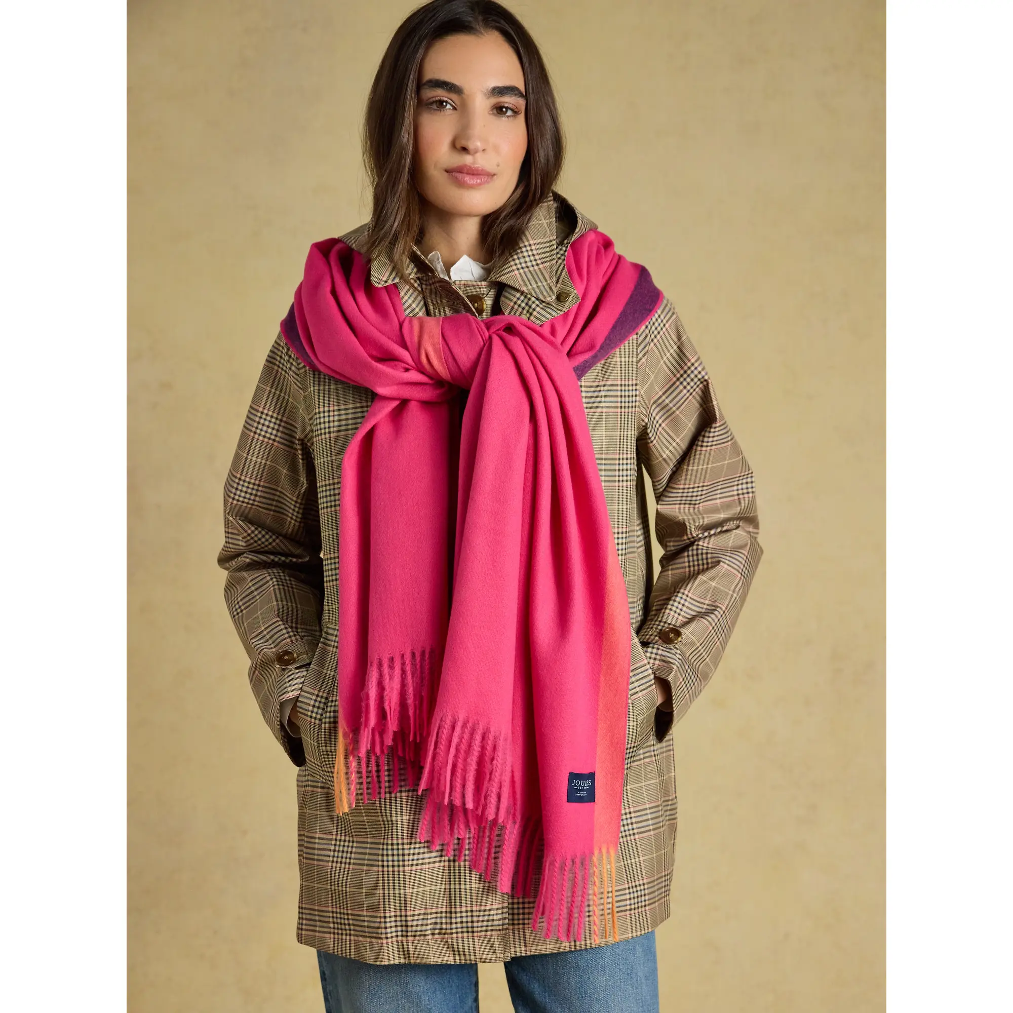 Product image 5 of 8 of Joules Women's Oversized Blanket Scarf - Pink