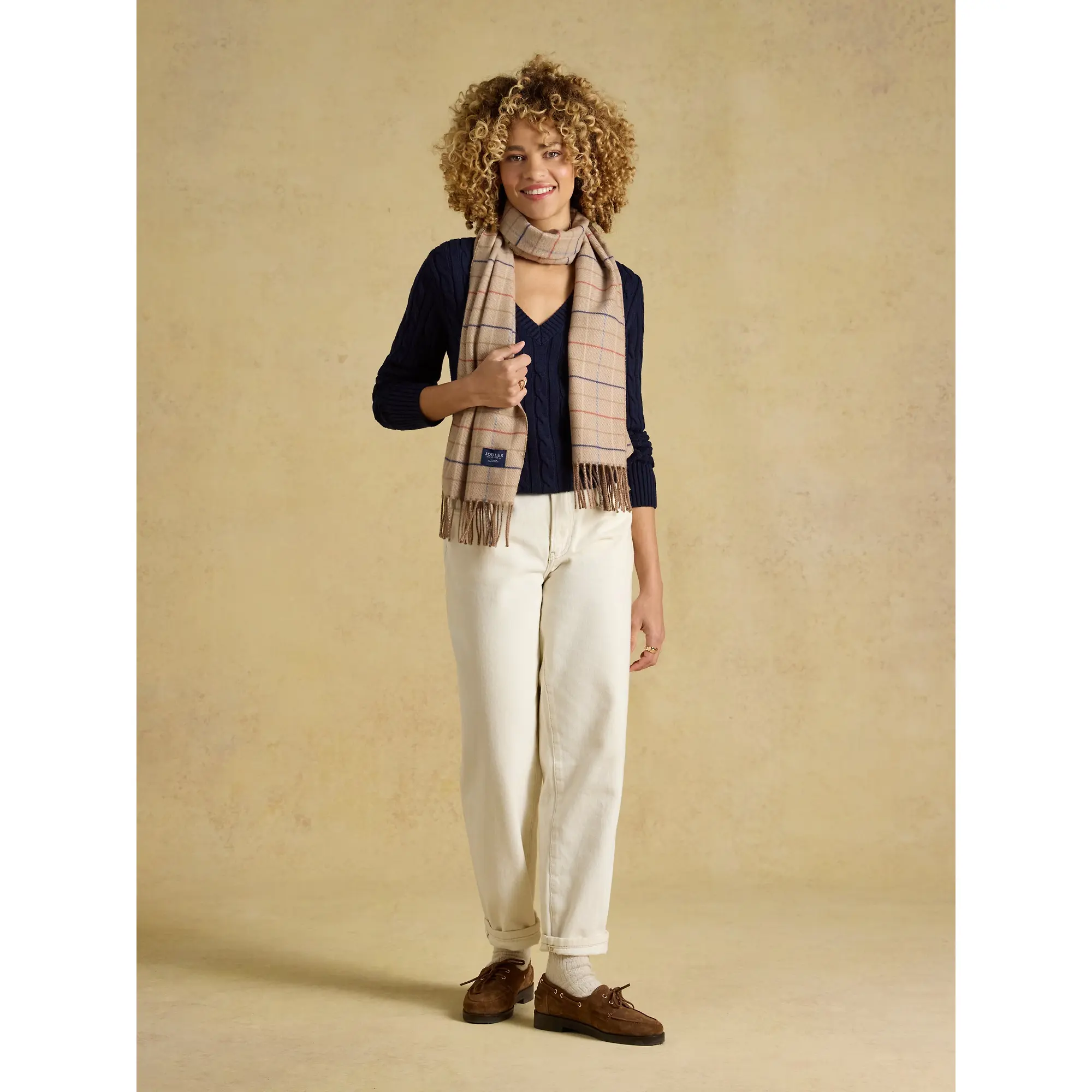 Product image 3 of 6 of Joules Women's Langtree Scarf - Neutral Check