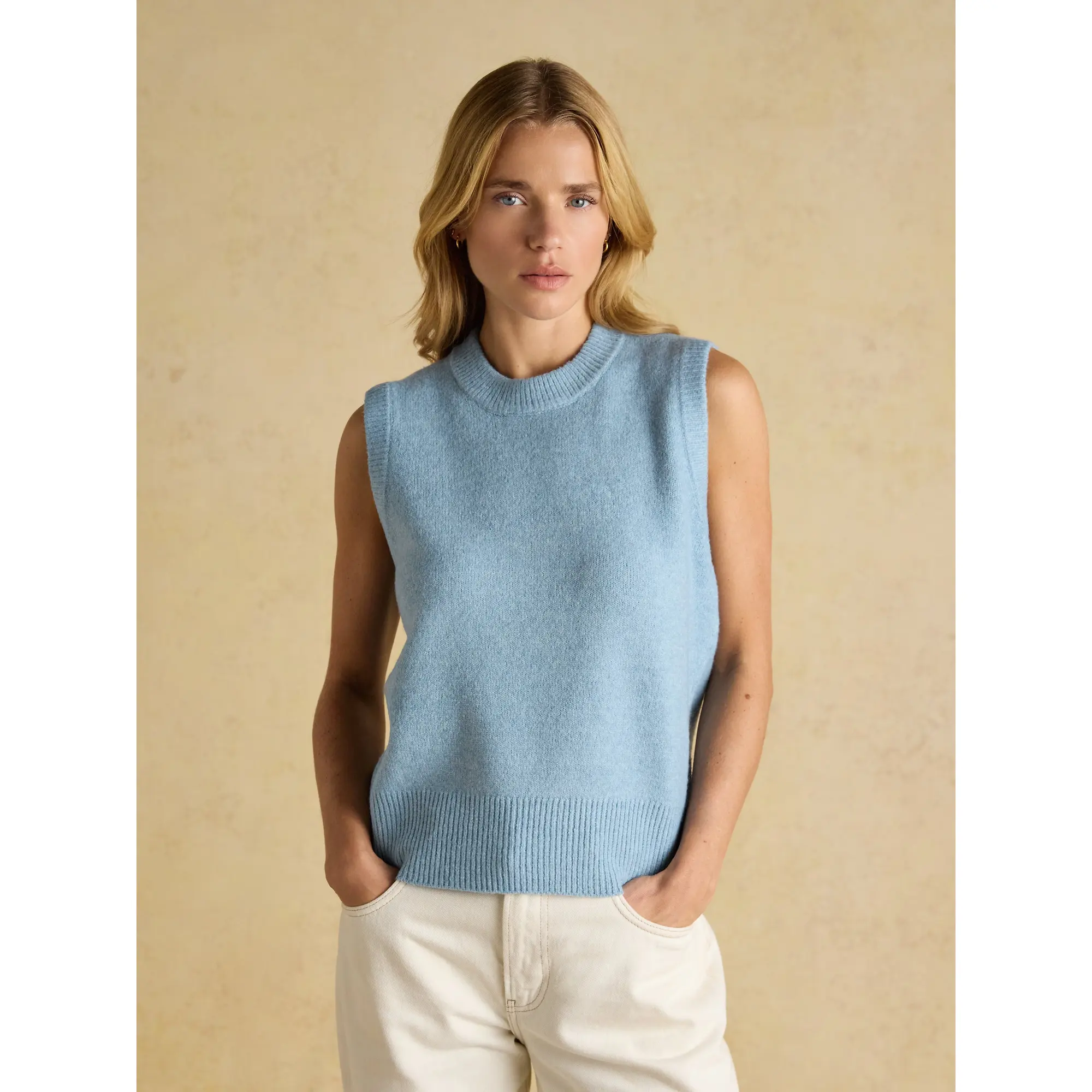 Product image 2 of 6 of Joules Women's Holly Knitted Crew Neck Vest - Light Blue