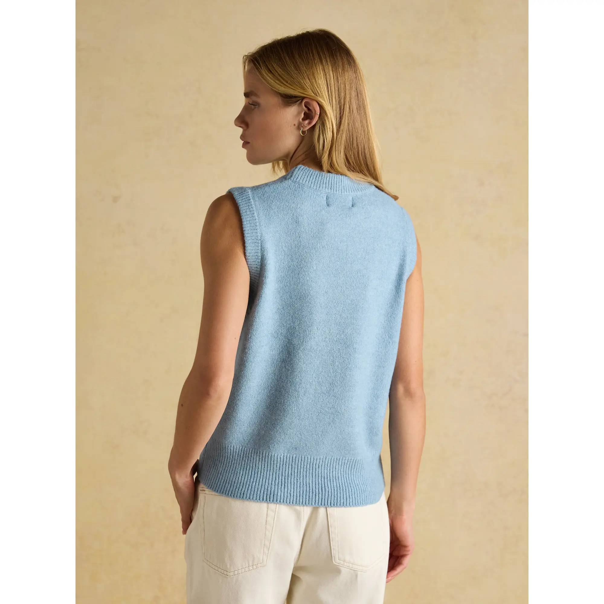 Product image 3 of 6 of Joules Women's Holly Knitted Crew Neck Vest - Light Blue