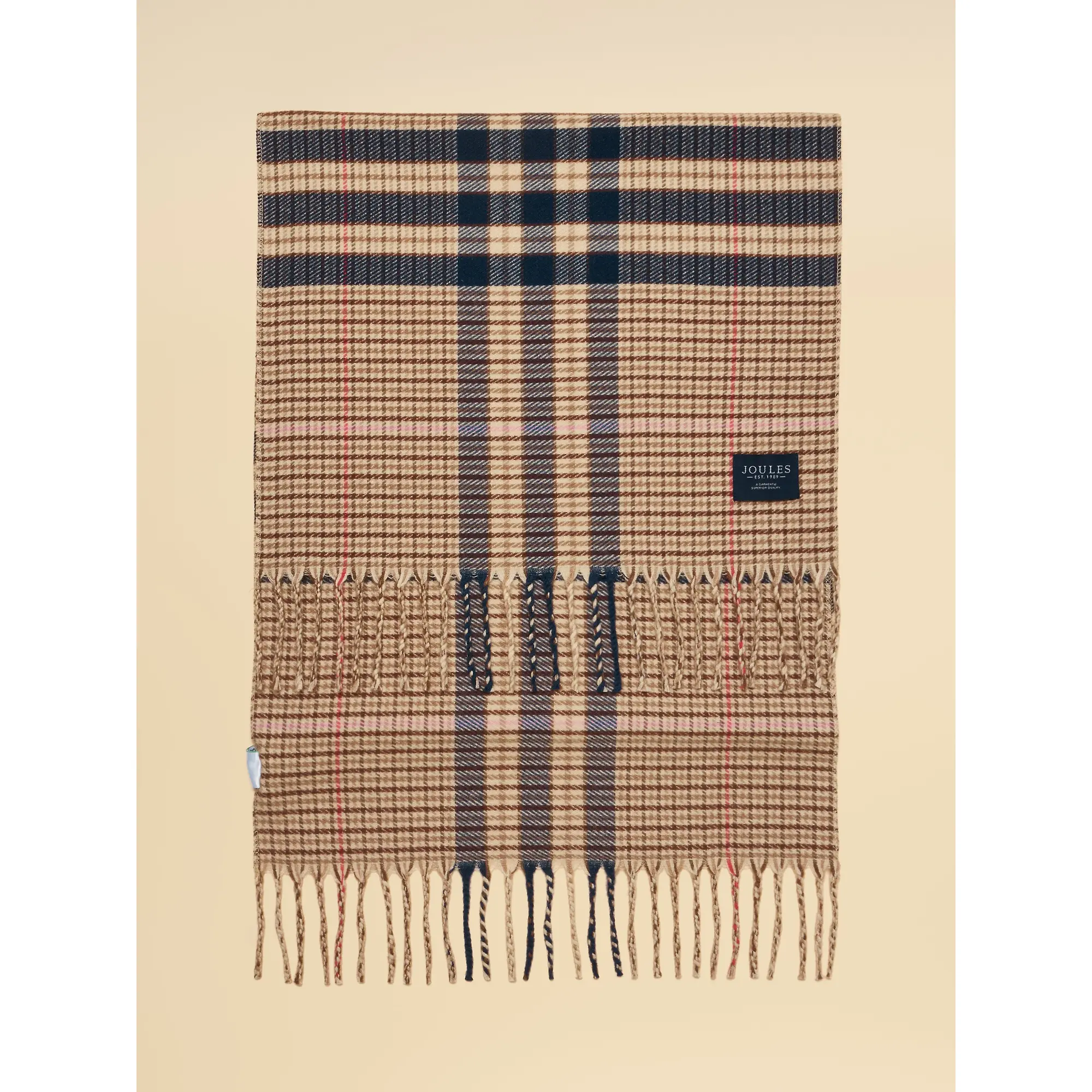 Product image 6 of 7 of Joules Women's Langtree Large Scarf - Neutral & Navy