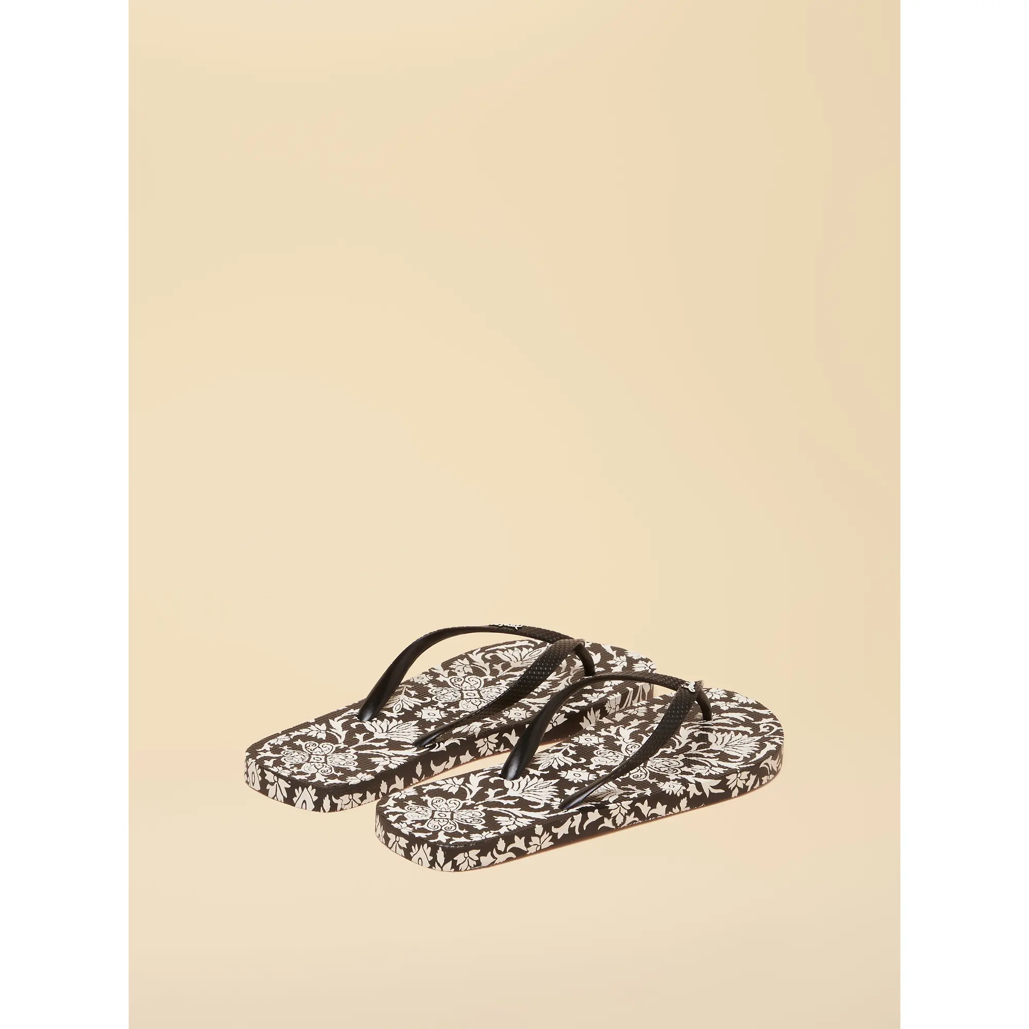 Product image 3 of 5 of Joules Women's Sandy Printed Flip Flops - Black Ecru