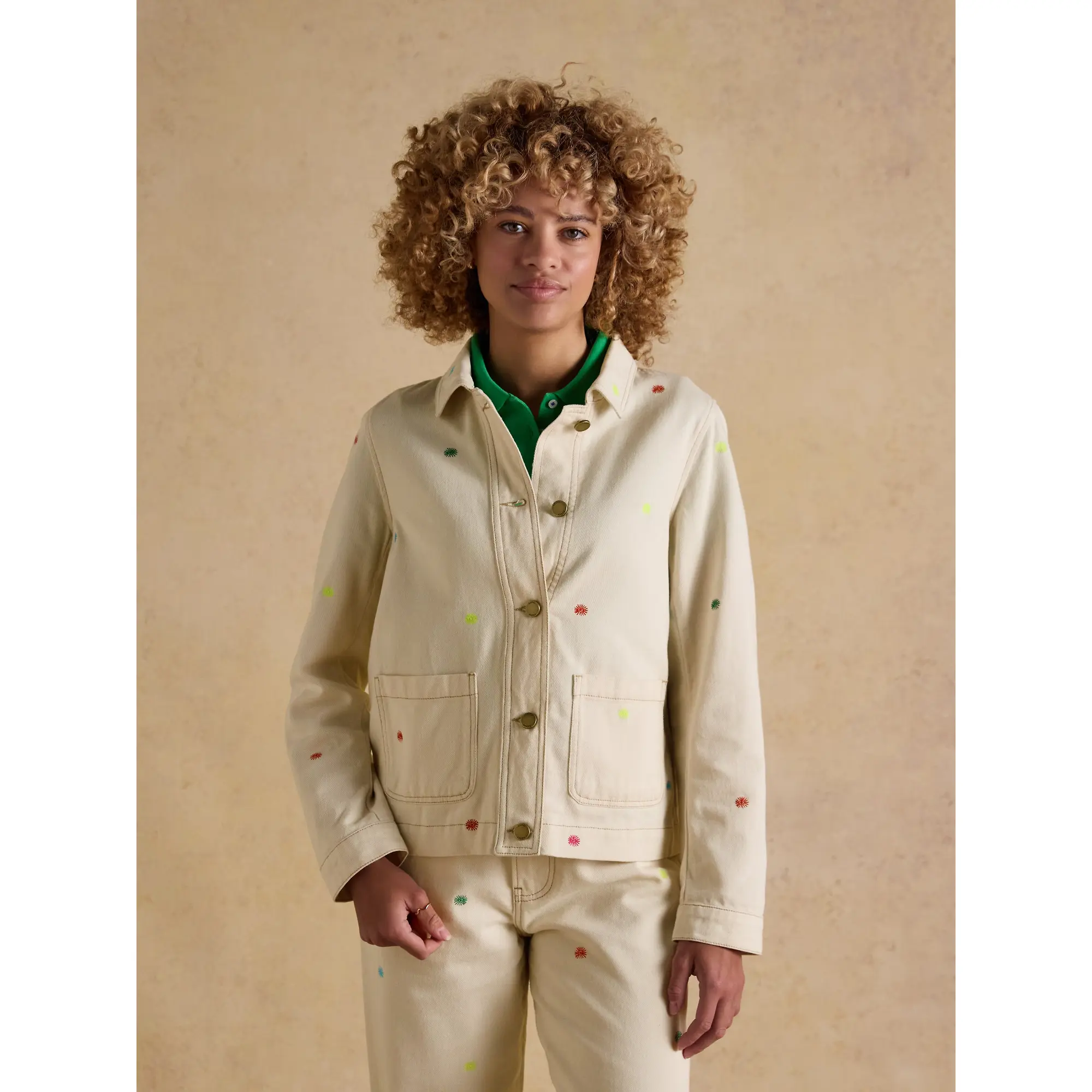 Product image 2 of 11 of Joules Women's Marlow Embroidered Jacket - Stone
