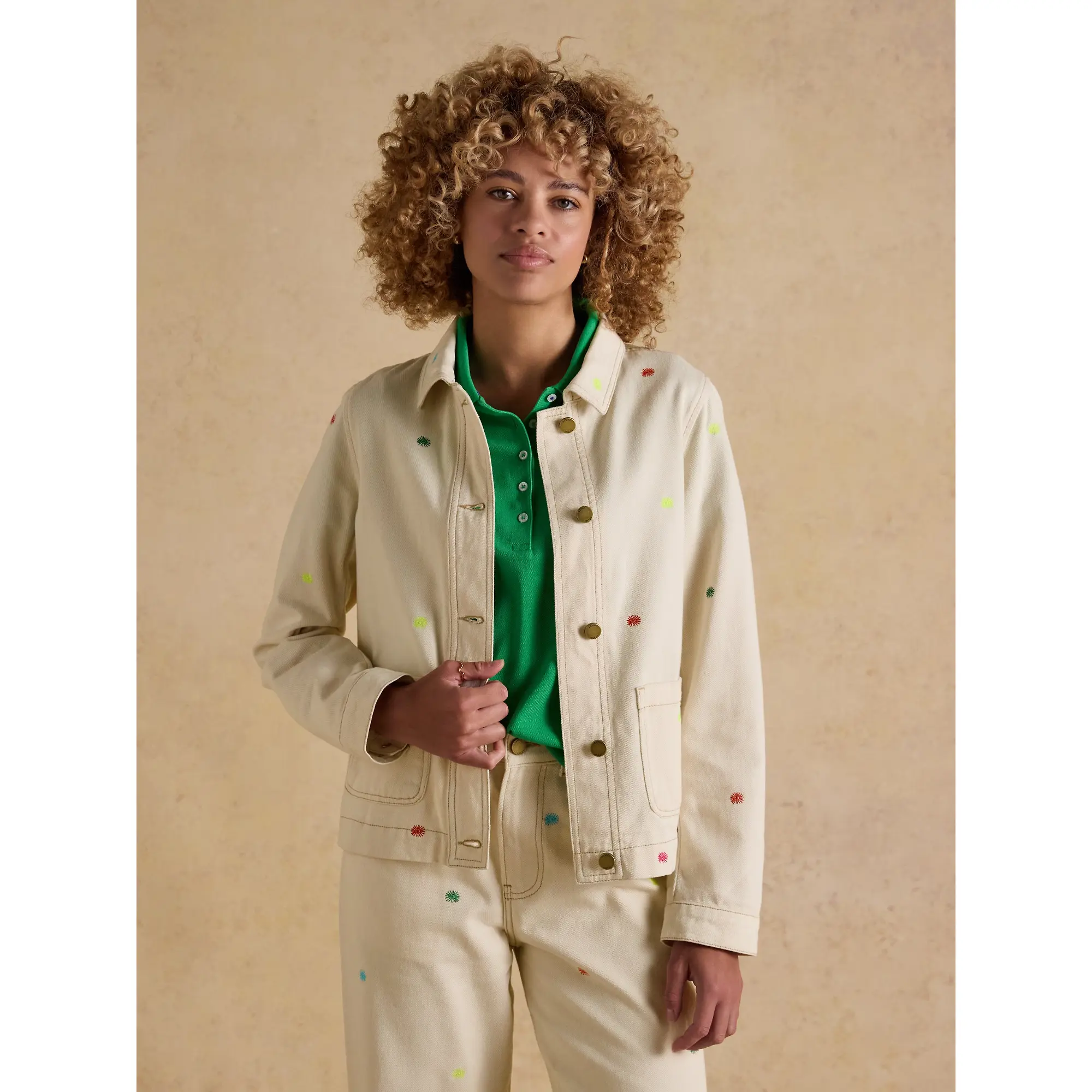 Product image 6 of 11 of Joules Women's Marlow Embroidered Jacket - Stone