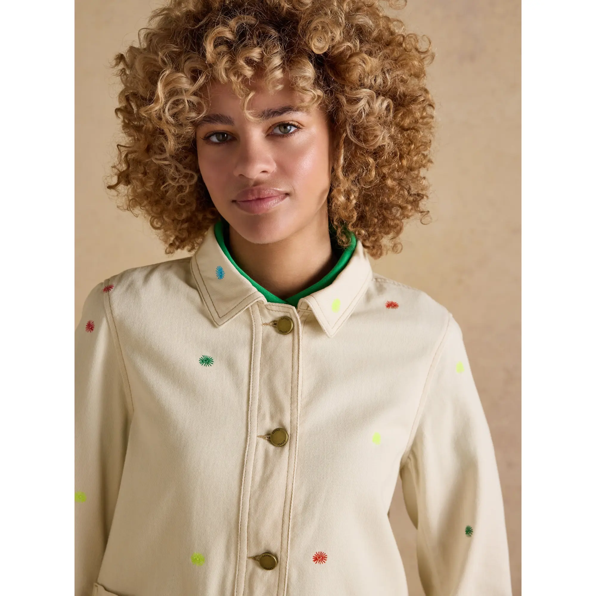 Product image 8 of 11 of Joules Women's Marlow Embroidered Jacket - Stone