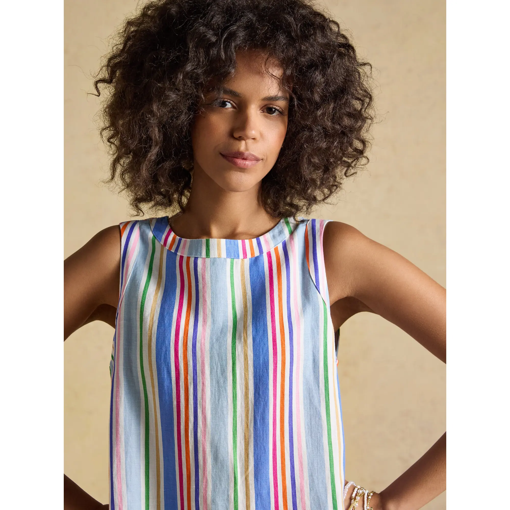 Product image 4 of 10 of Joules Women's Delphine Shift Dress With Linen - Multi Striped