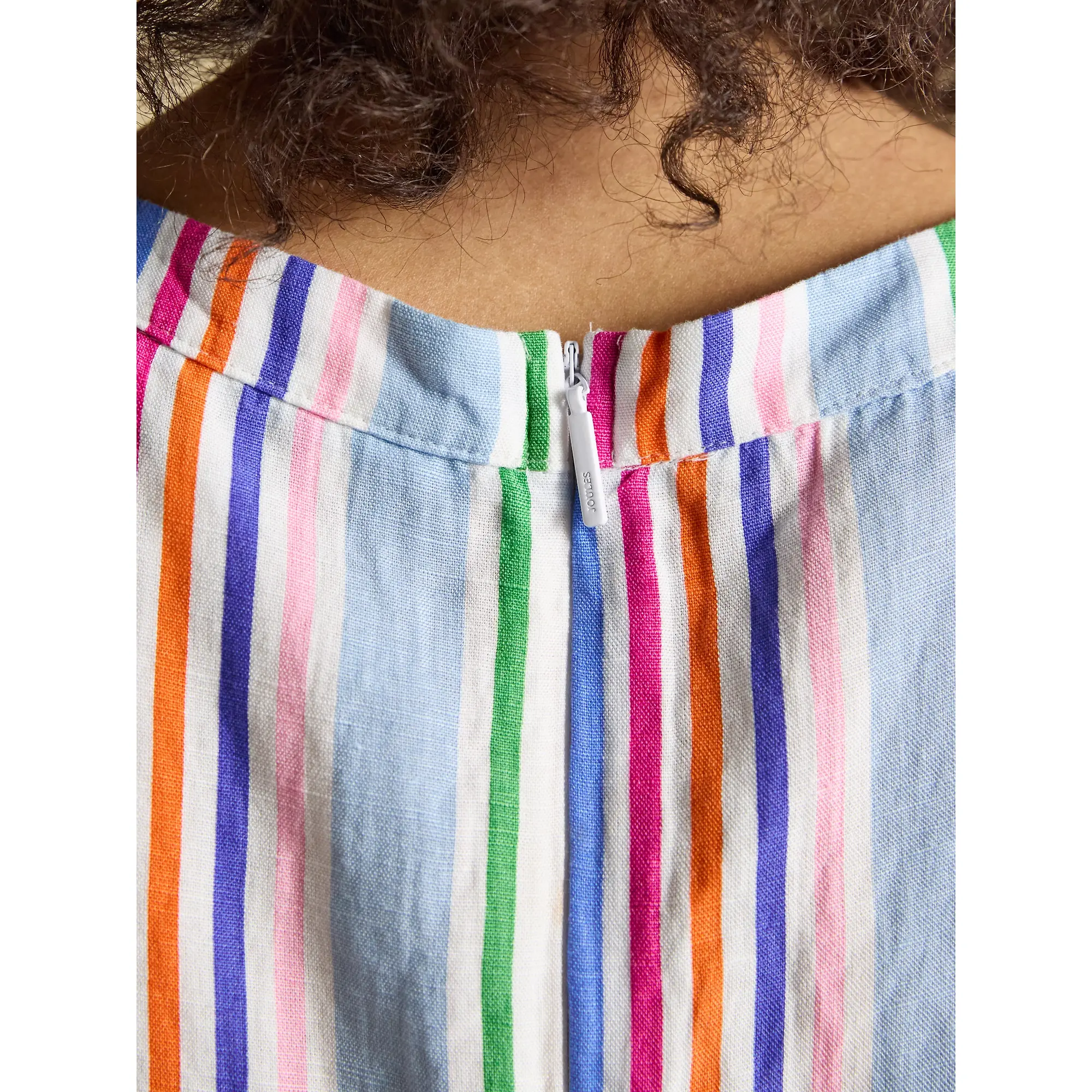 Product image 8 of 10 of Joules Women's Delphine Shift Dress With Linen - Multi Striped