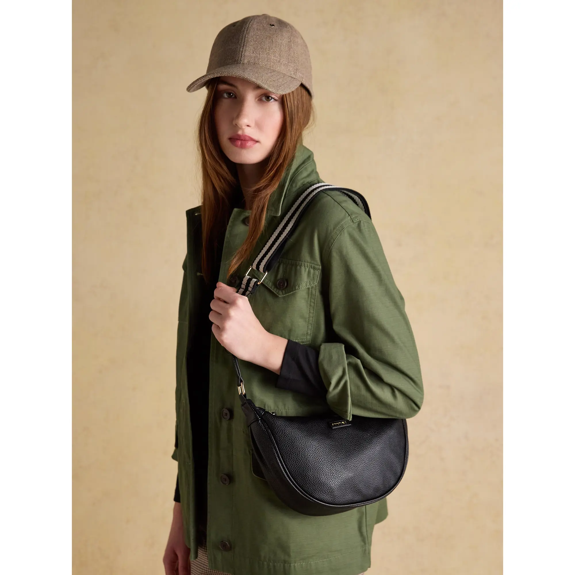 Product image 2 of 8 of Joules Women's Jade Half Moon Adjustable Cross Body Bag - Black