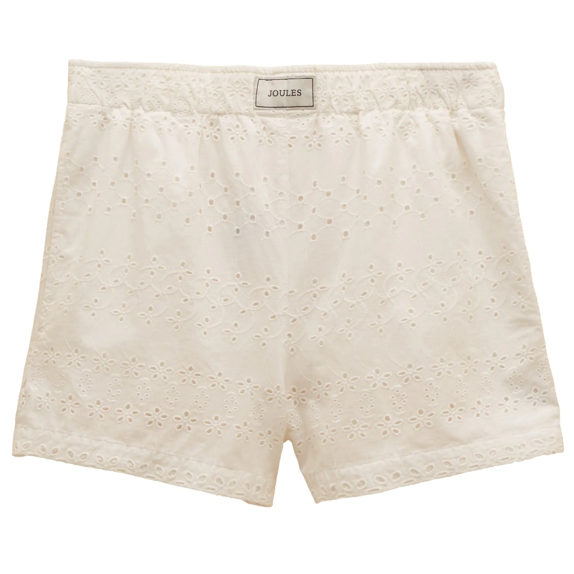 Product image 1 of 7 of Joules Women's Amara Pull On Cotton Shorts - White Broderie