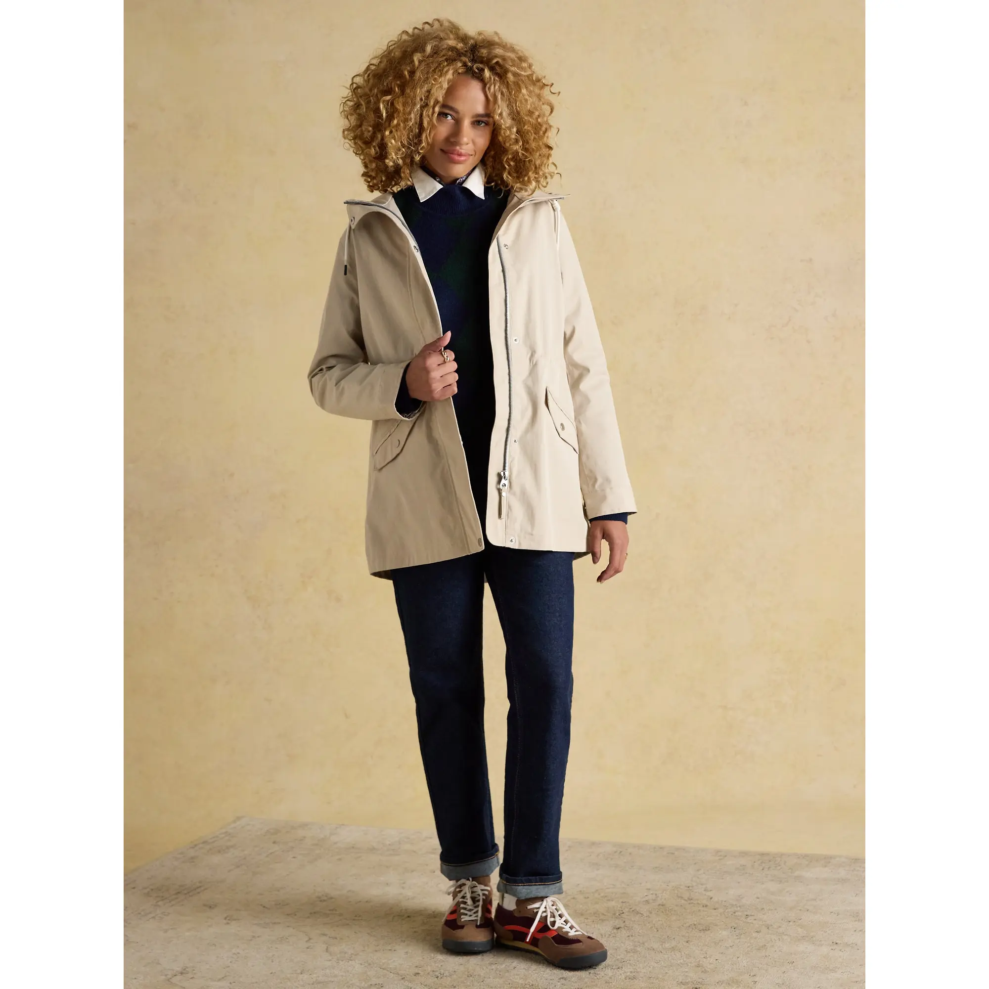 Product image 4 of 12 of Joules Women's Portwell Waterproof Raincoat - Neutral