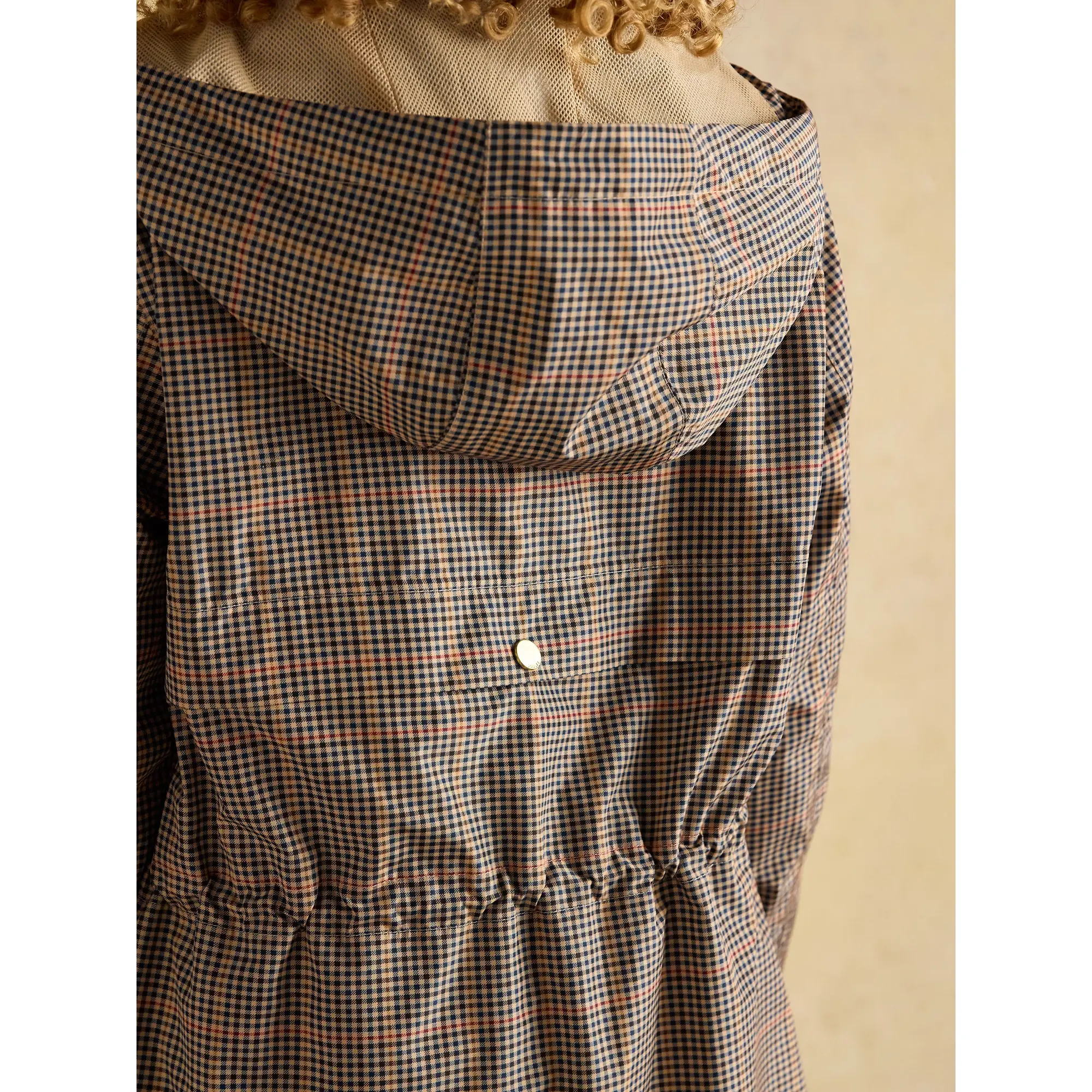 Product image 9 of 12 of Joules Women's Holkham Waterproof Packable Hooded Raincoat - Henson Check