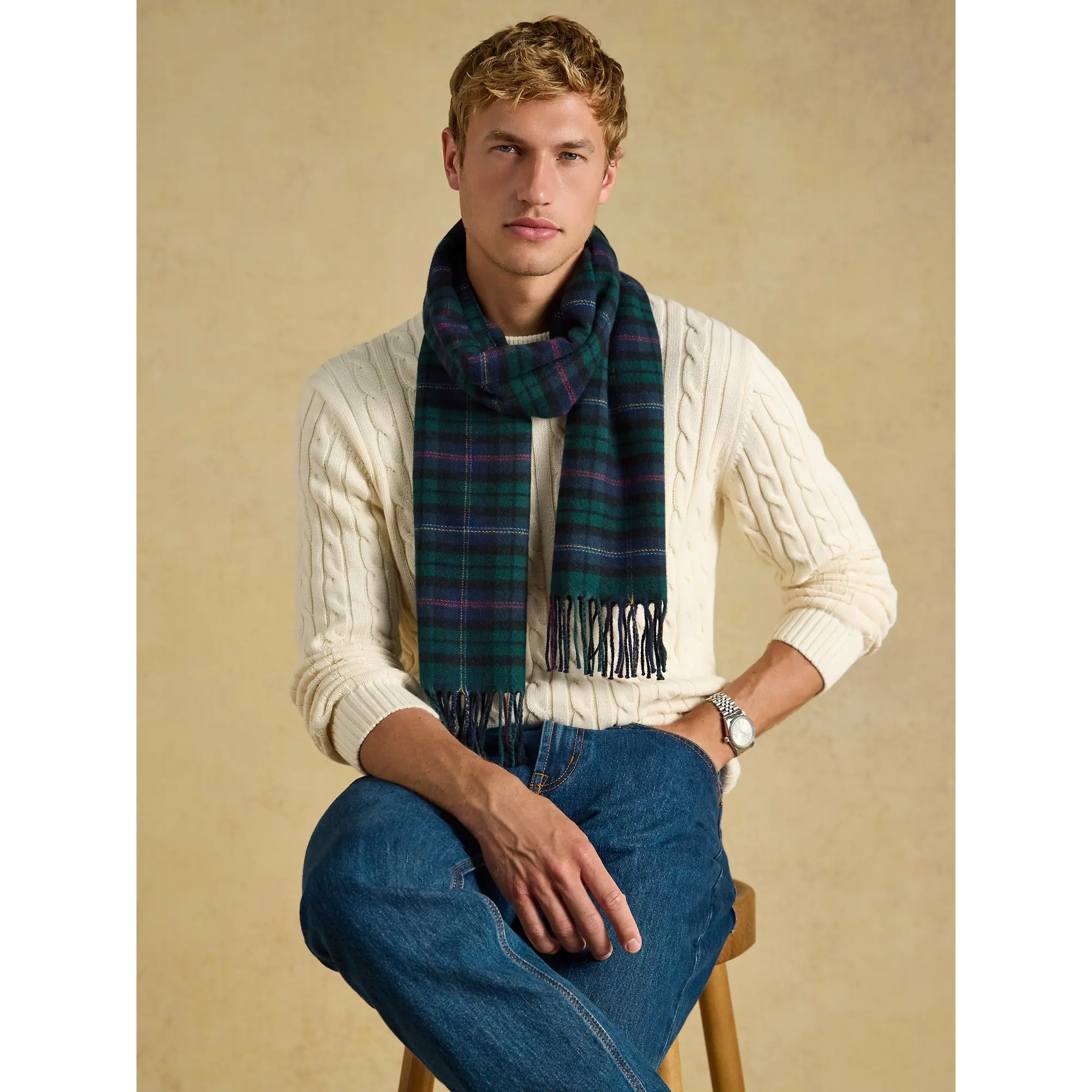 Product image 2 of 6 of Joules Men's Langtree Scarf - Navy