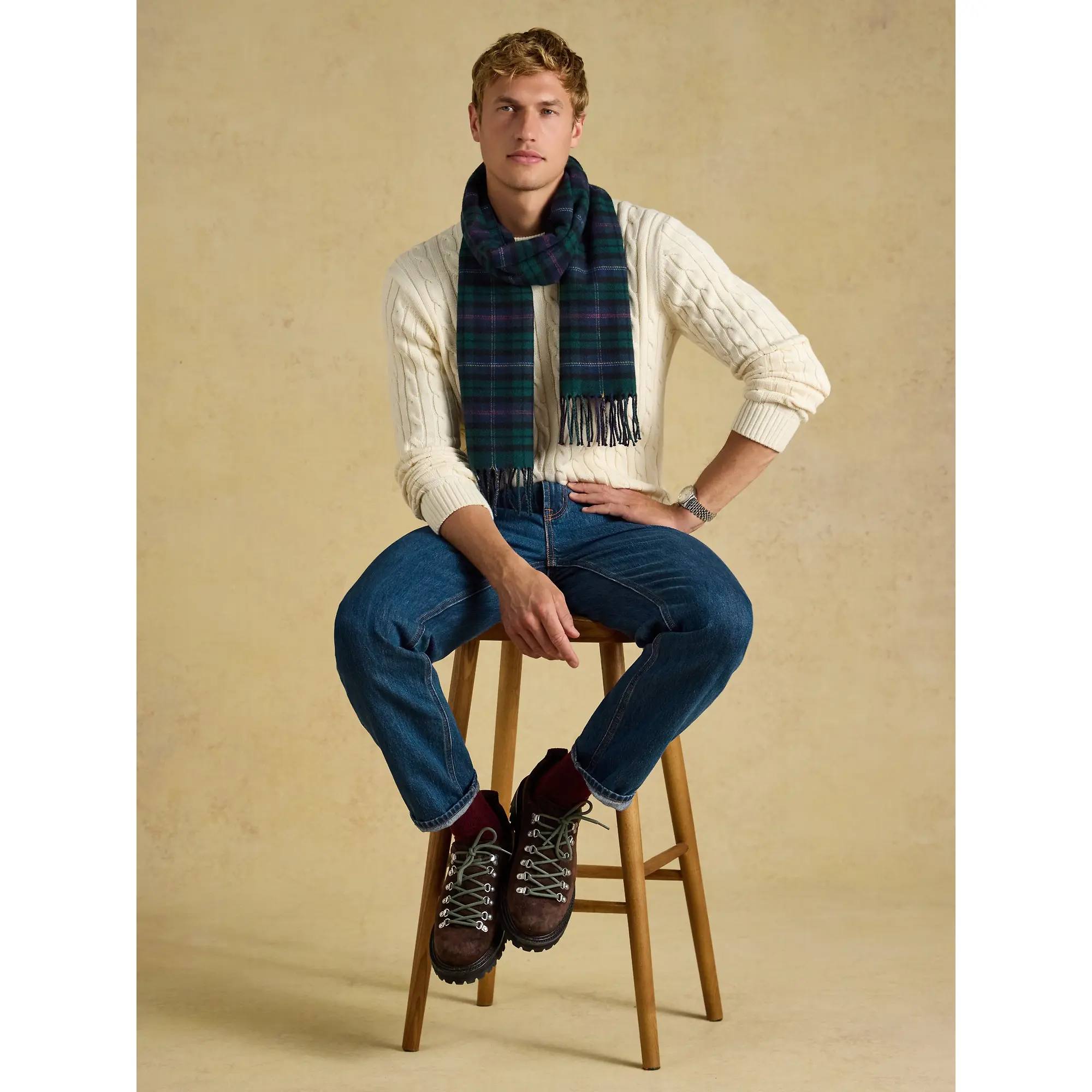 Product image 4 of 6 of Joules Men's Langtree Scarf - Navy
