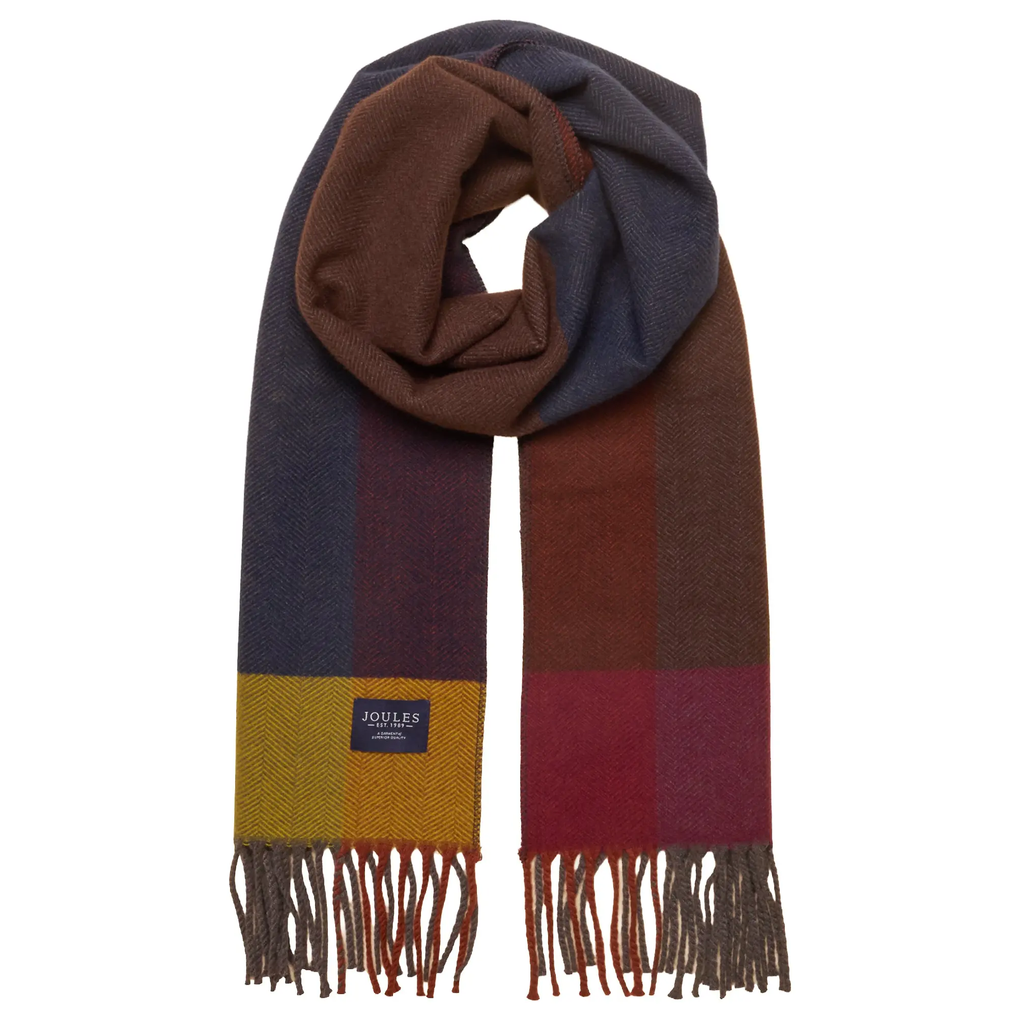 Product image 1 of 6 of Joules Men's Langtree Scarf - Multi Herringbone Colourblock