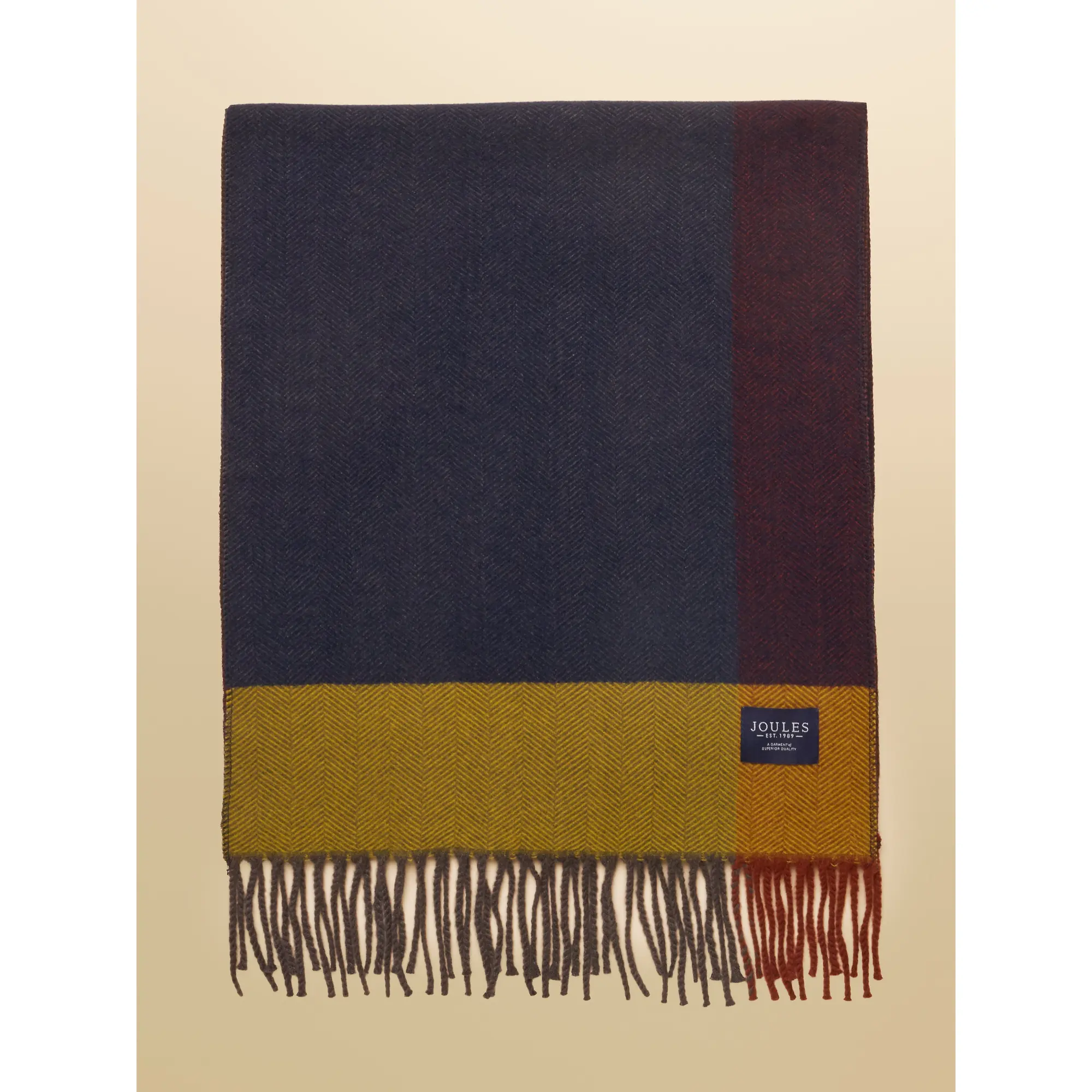 Product image 5 of 6 of Joules Men's Langtree Scarf - Multi Herringbone Colourblock