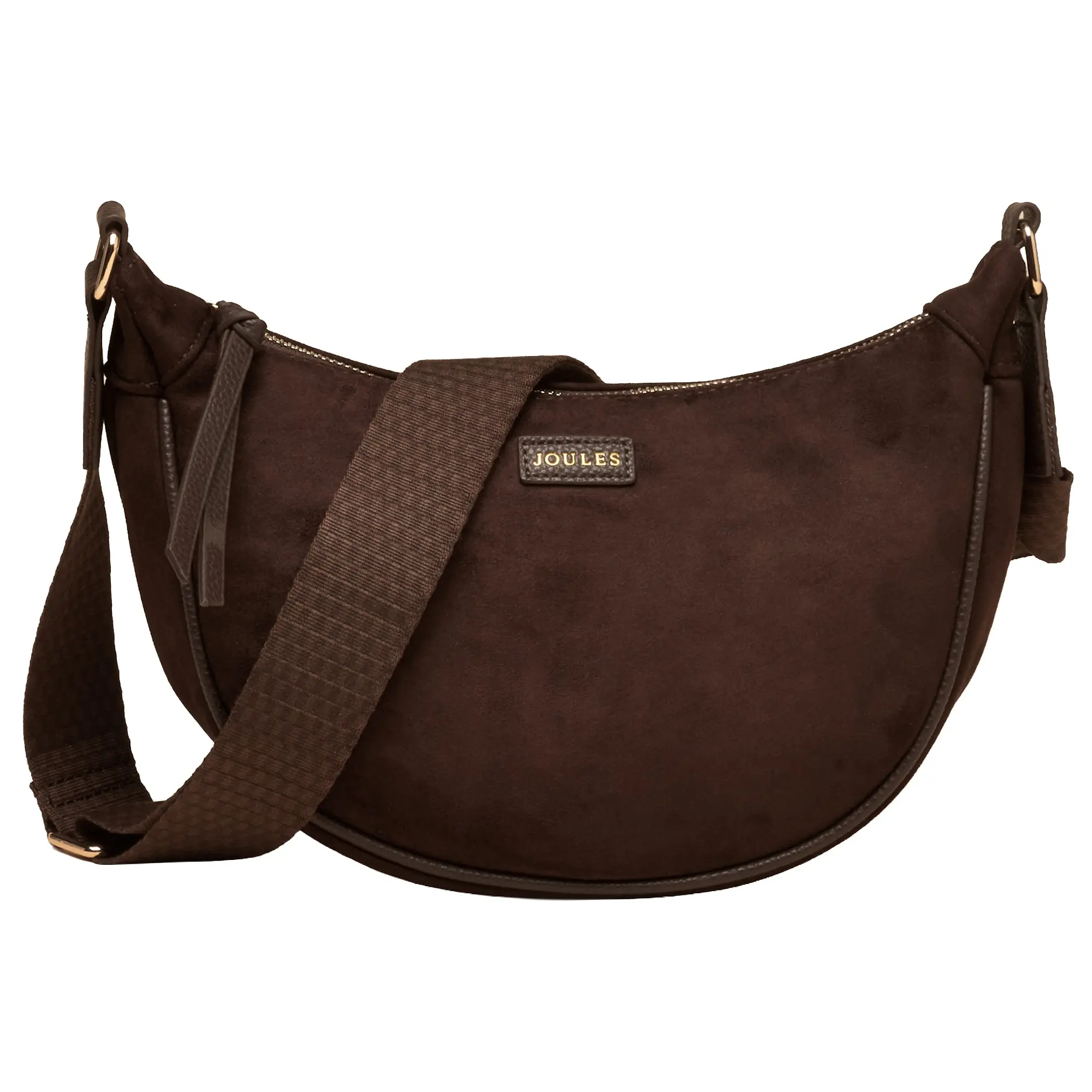 Product image 1 of 8 of Joules Women's Suedette Moon Cross Body Bag - Chocolate Brown