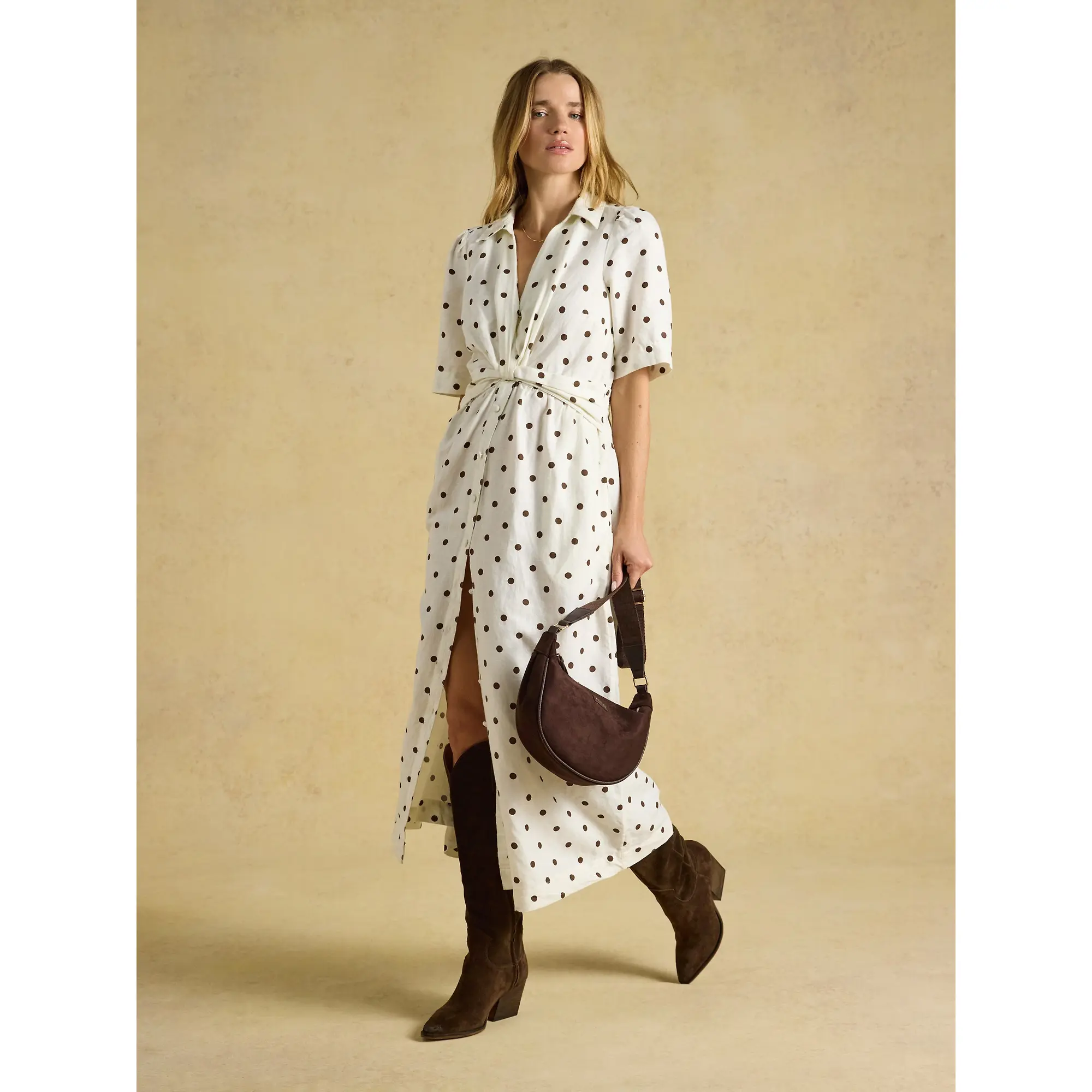 Product image 4 of 8 of Joules Women's Suedette Moon Cross Body Bag - Chocolate Brown