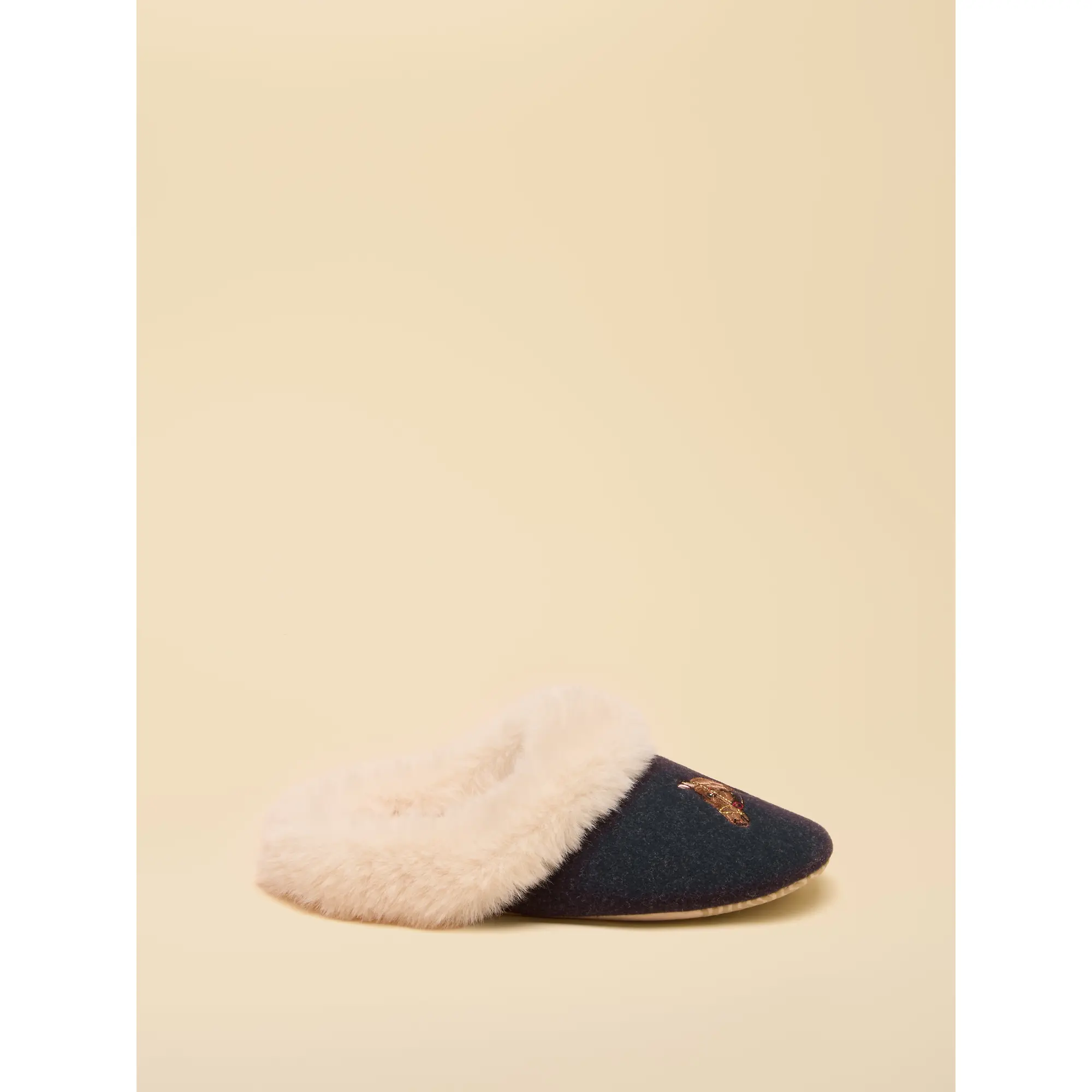 Product image 3 of 6 of Joules Women's Slippet Luxe Slippers - Navy Horse