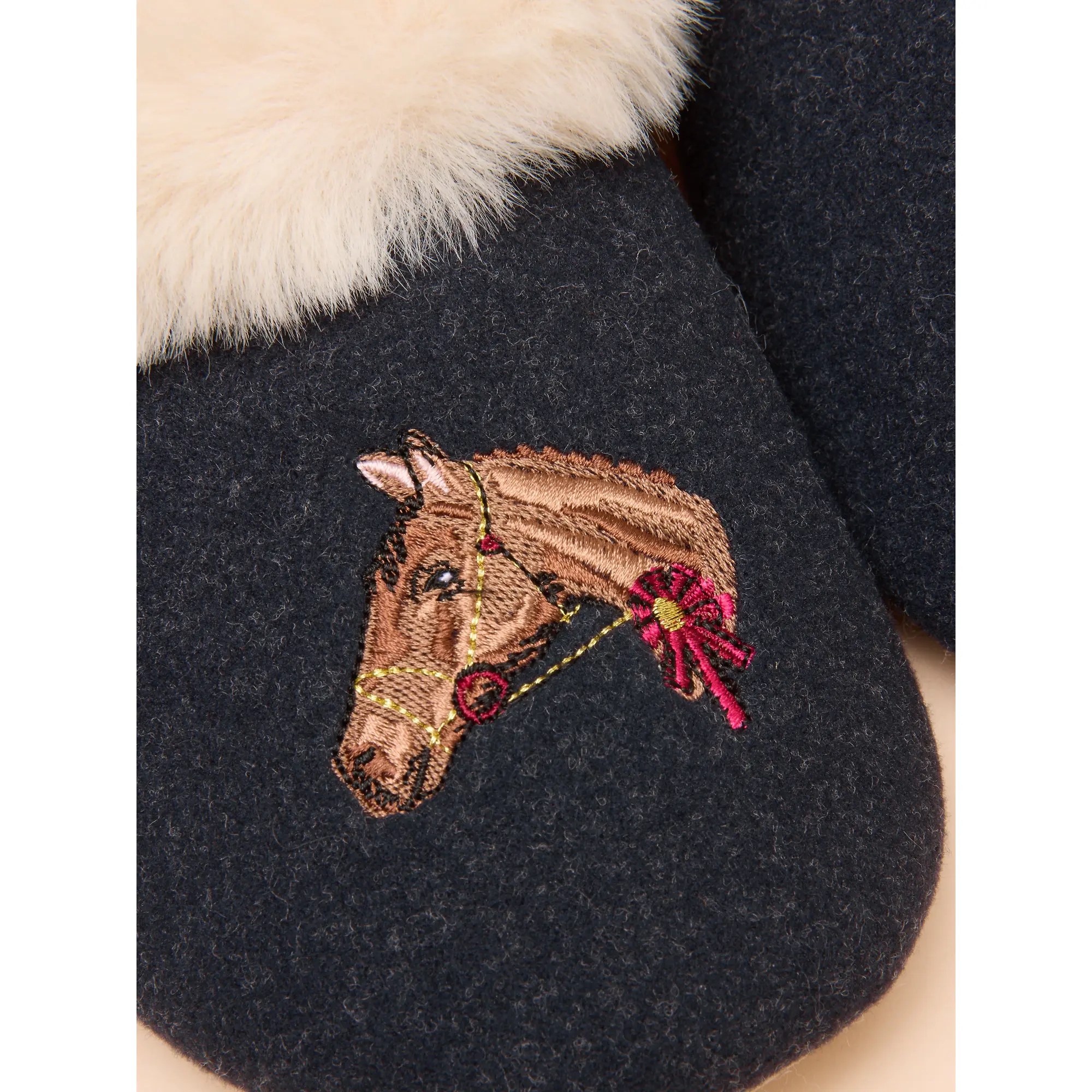 Product image 6 of 6 of Joules Women's Slippet Luxe Slippers - Navy Horse