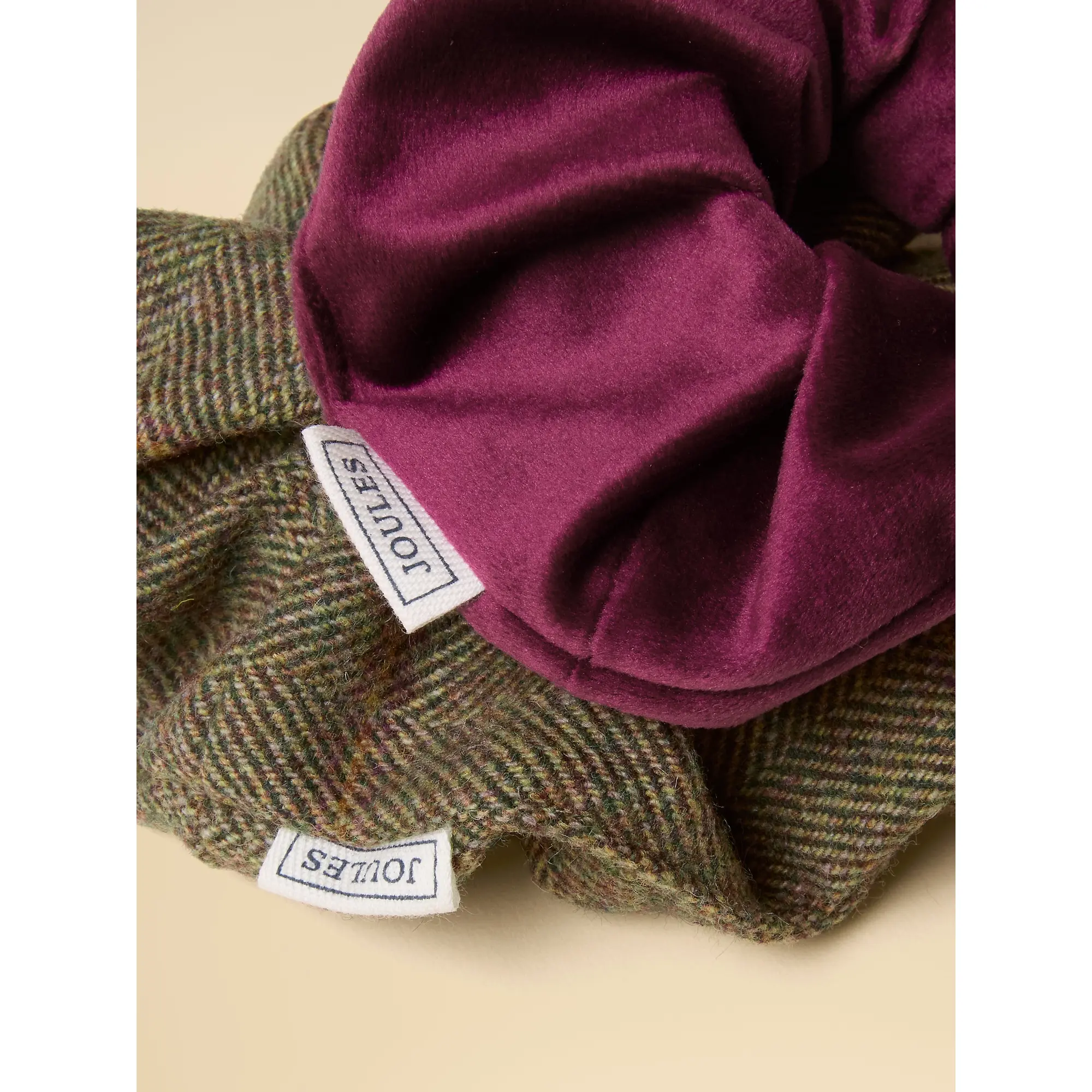 Product image 2 of 2 of Joules Women's Annika 2 Pack Scrunchies - Green / Pink
