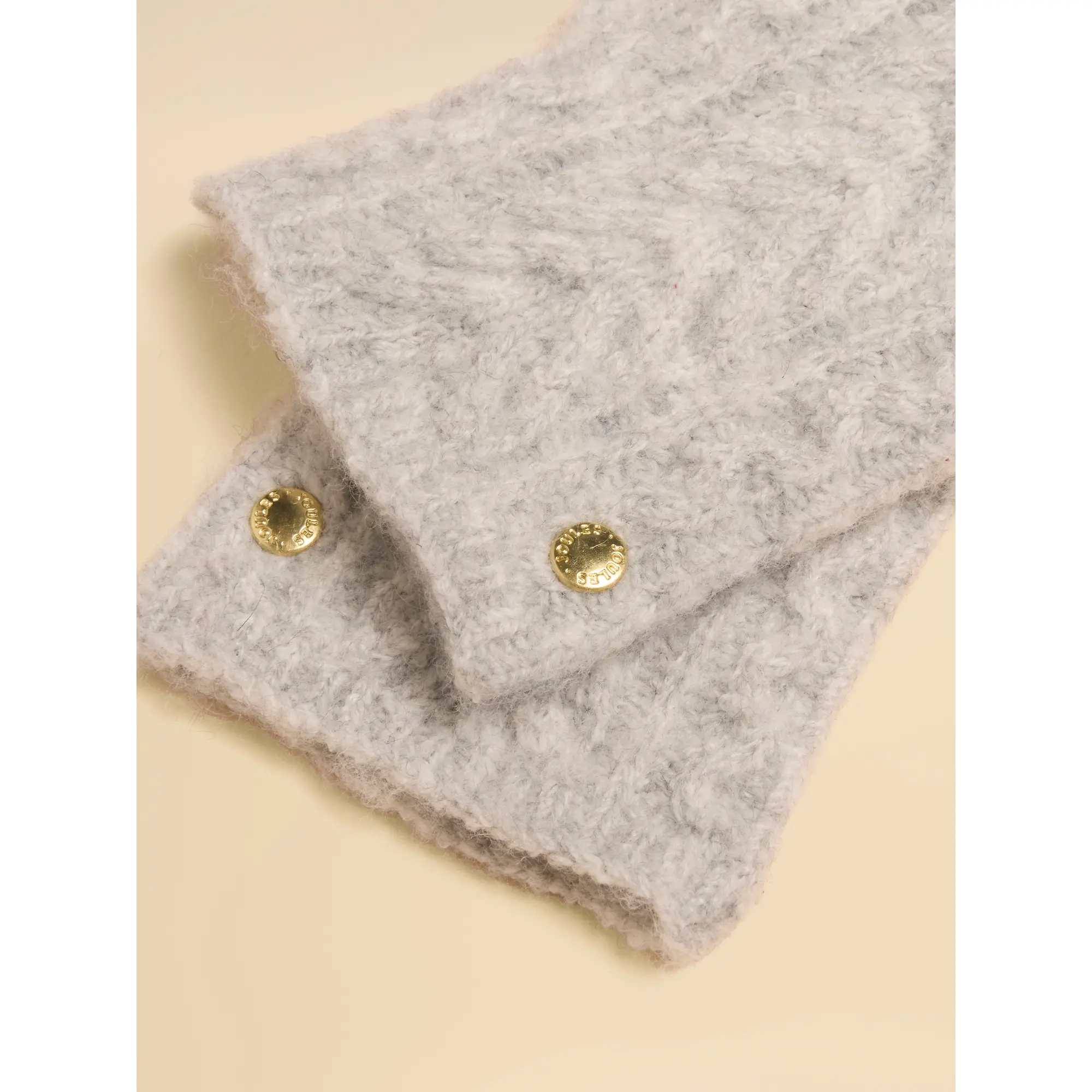 Product image 3 of 3 of Joules Women's Knitted Cable Gloves - Grey