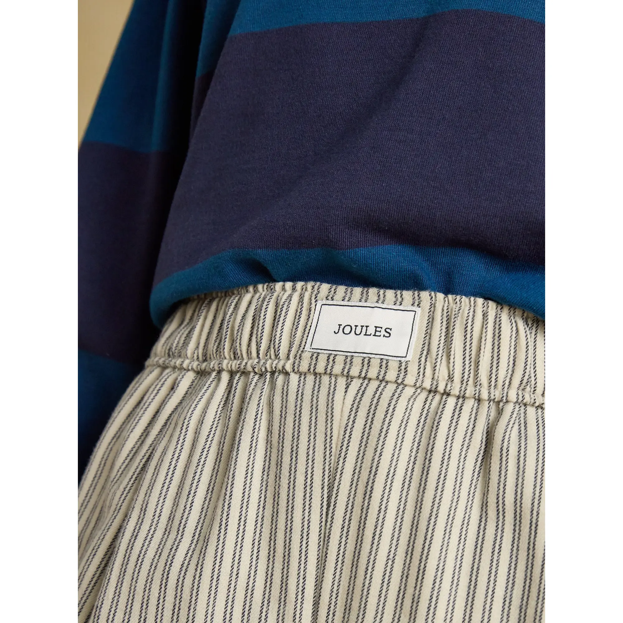 Product image 8 of 9 of Joules Women's Flannel Hallie Pull-On Trousers - Navy Stripe