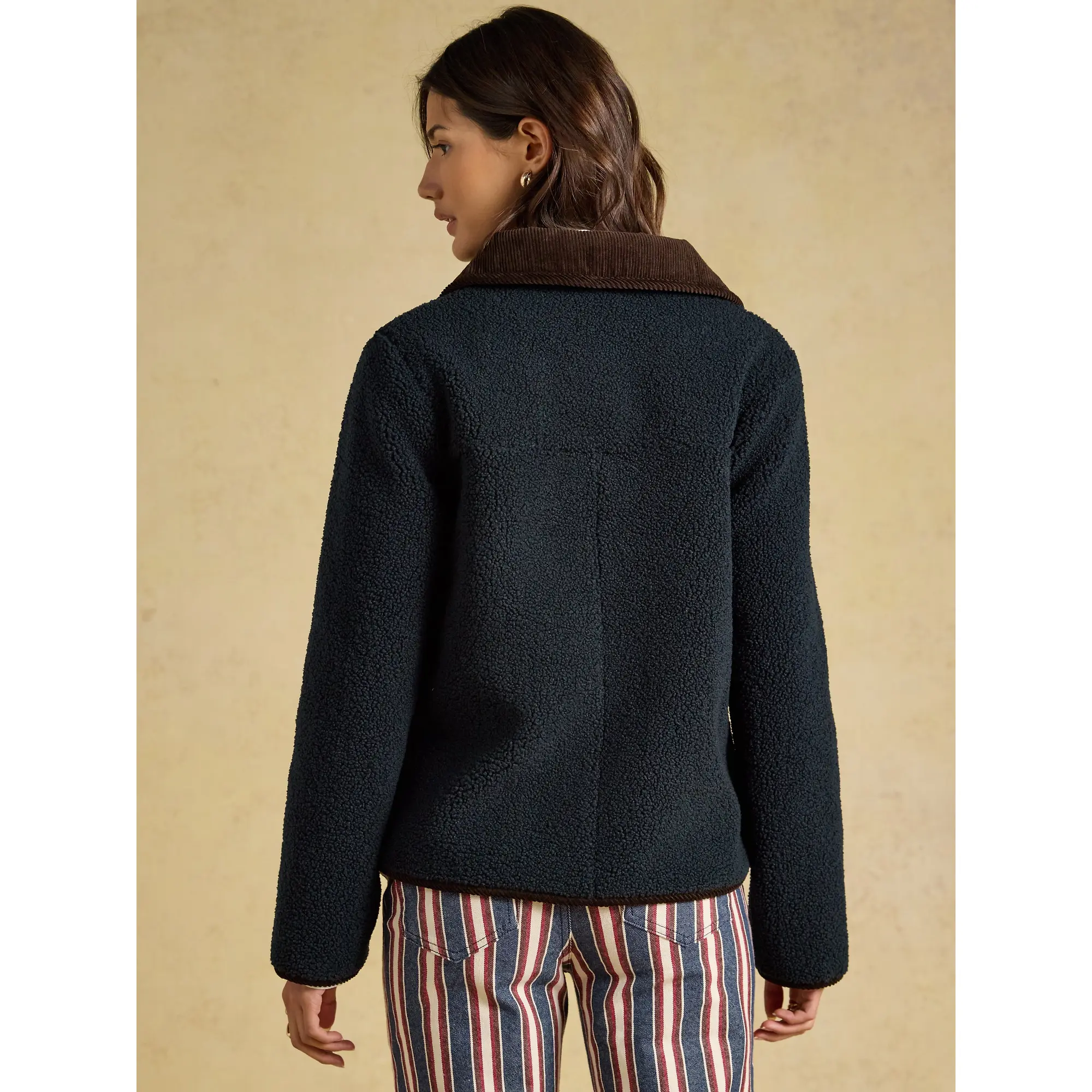 Product image 3 of 7 of Joules Women's Sadie Button Through Fleece Jacket - Navy