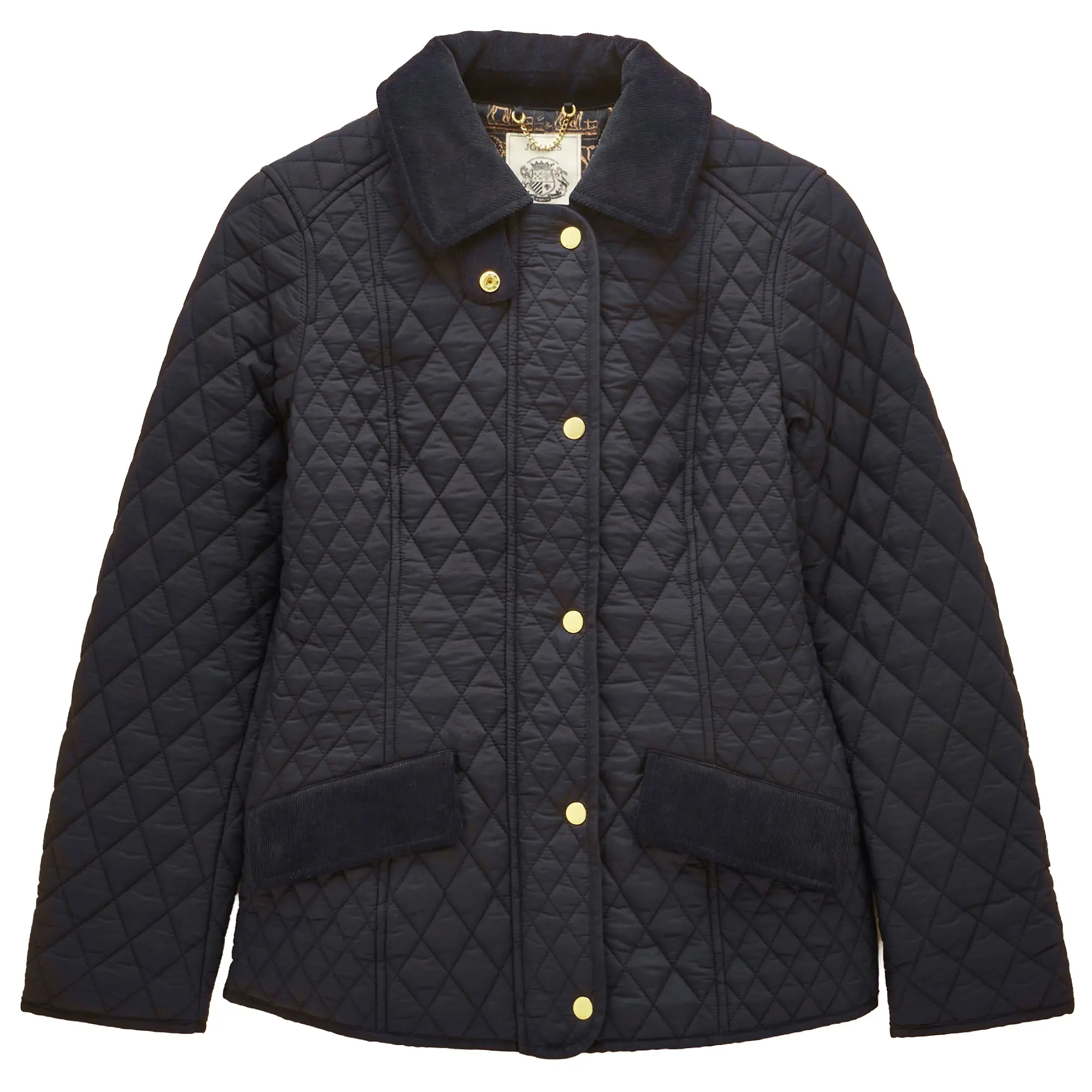 Product image 1 of 10 of Joules Women's Highclere Showerproof Diamond Quilted Jacket - Navy