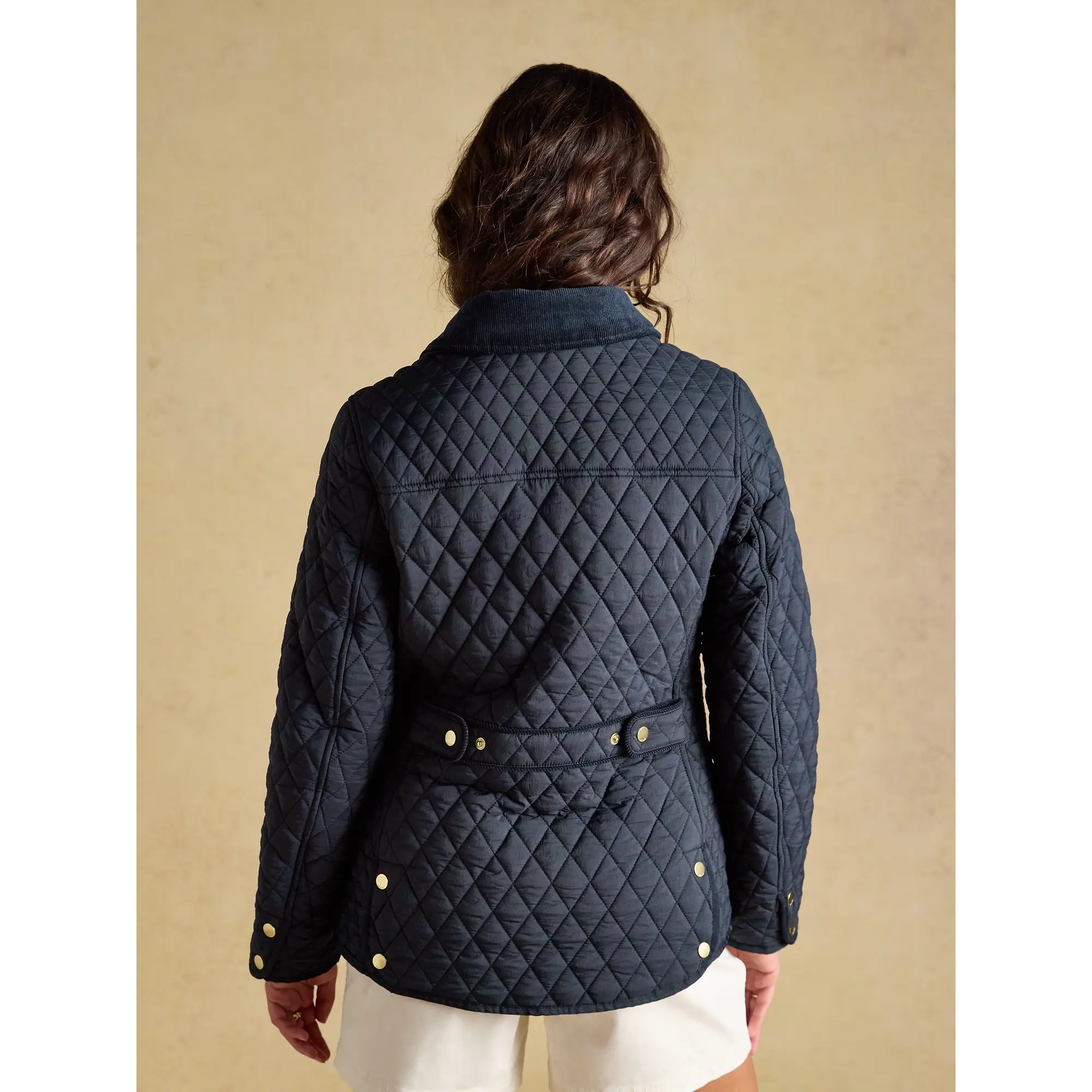 Product image 3 of 10 of Joules Women's Highclere Showerproof Diamond Quilted Jacket - Navy