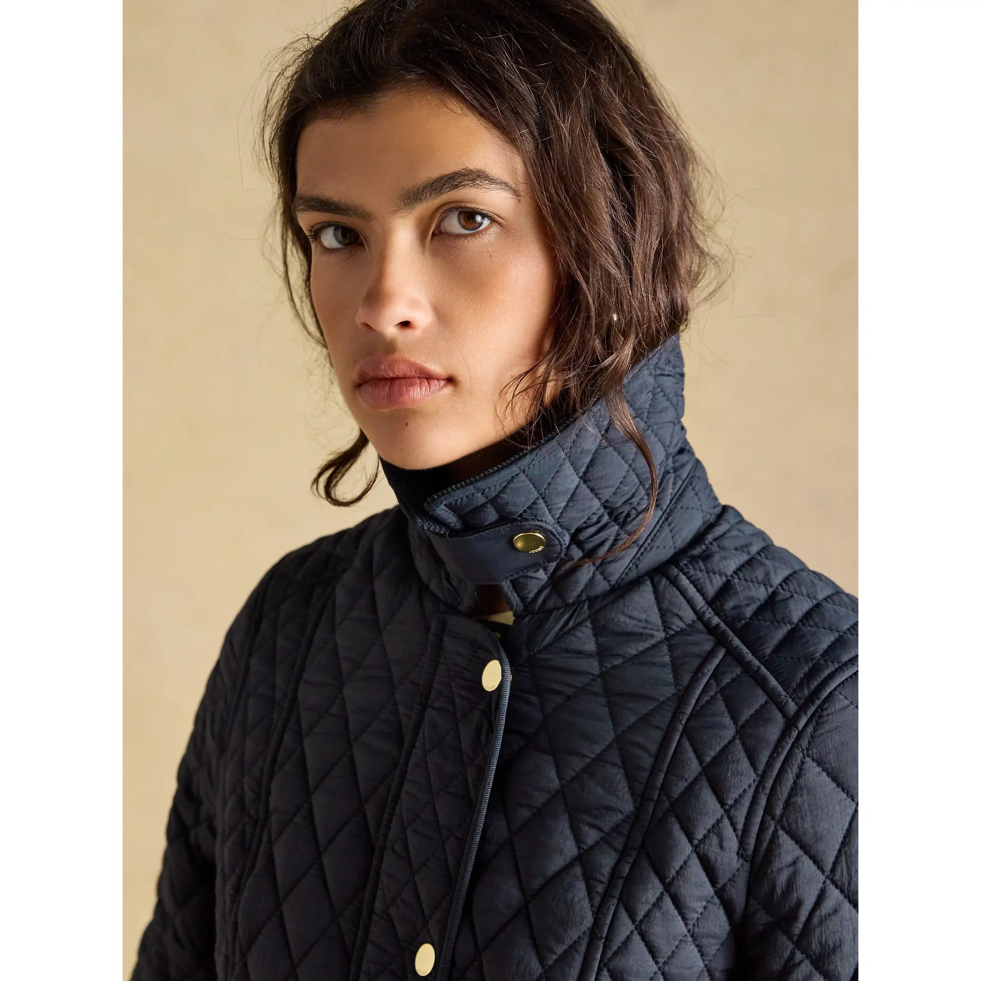 Product image 6 of 10 of Joules Women's Highclere Showerproof Diamond Quilted Jacket - Navy