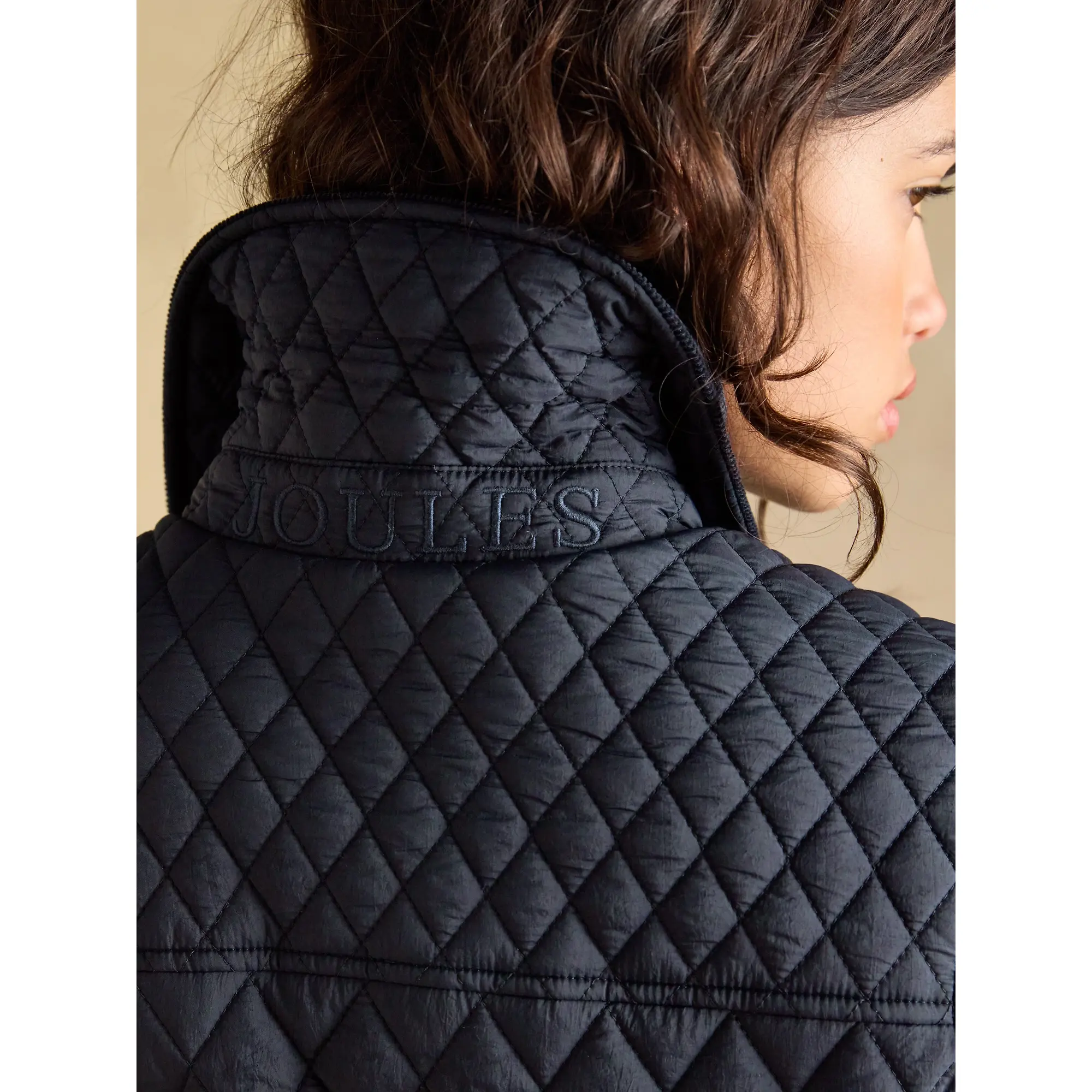 Product image 8 of 10 of Joules Women's Highclere Showerproof Diamond Quilted Jacket - Navy
