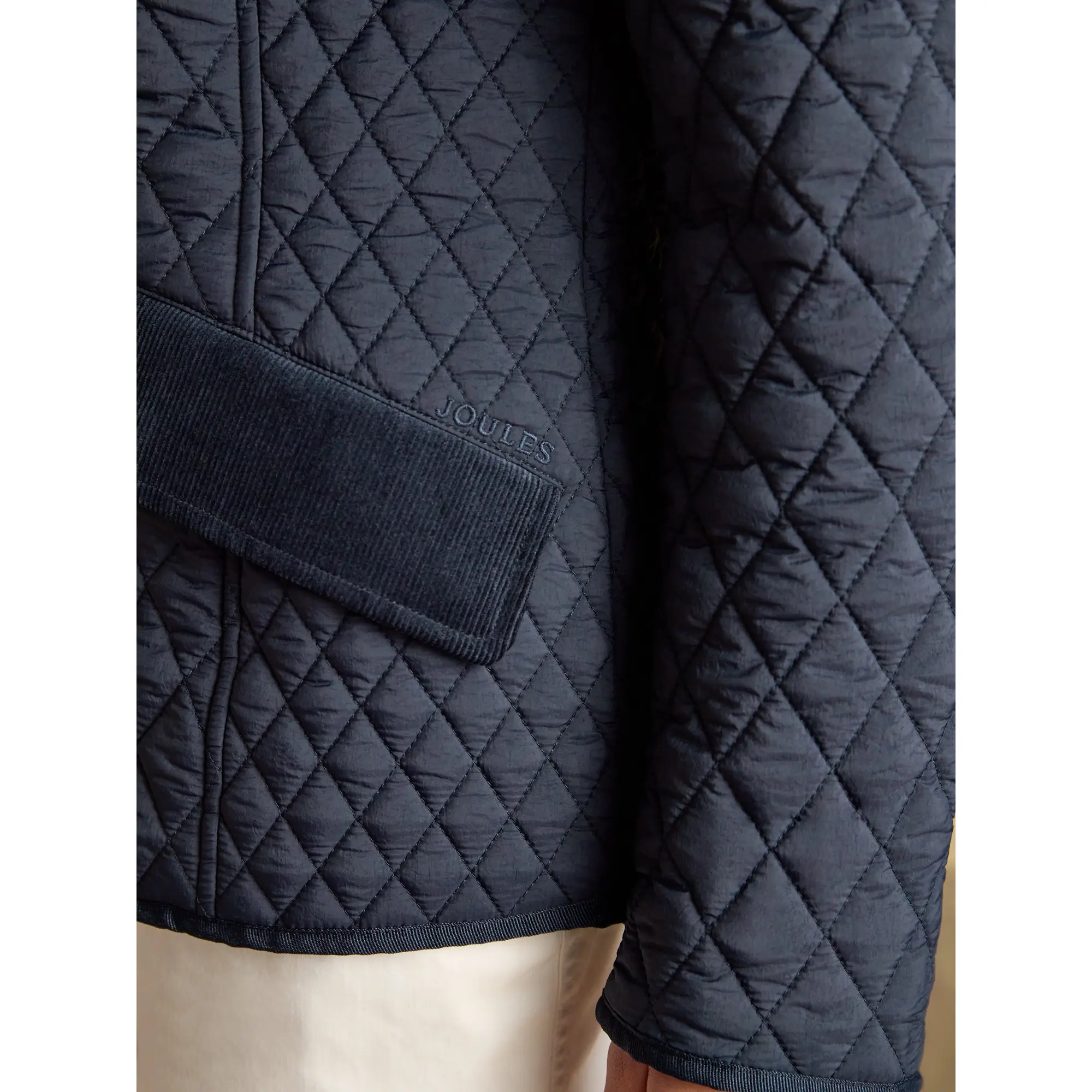Product image 9 of 10 of Joules Women's Highclere Showerproof Diamond Quilted Jacket - Navy