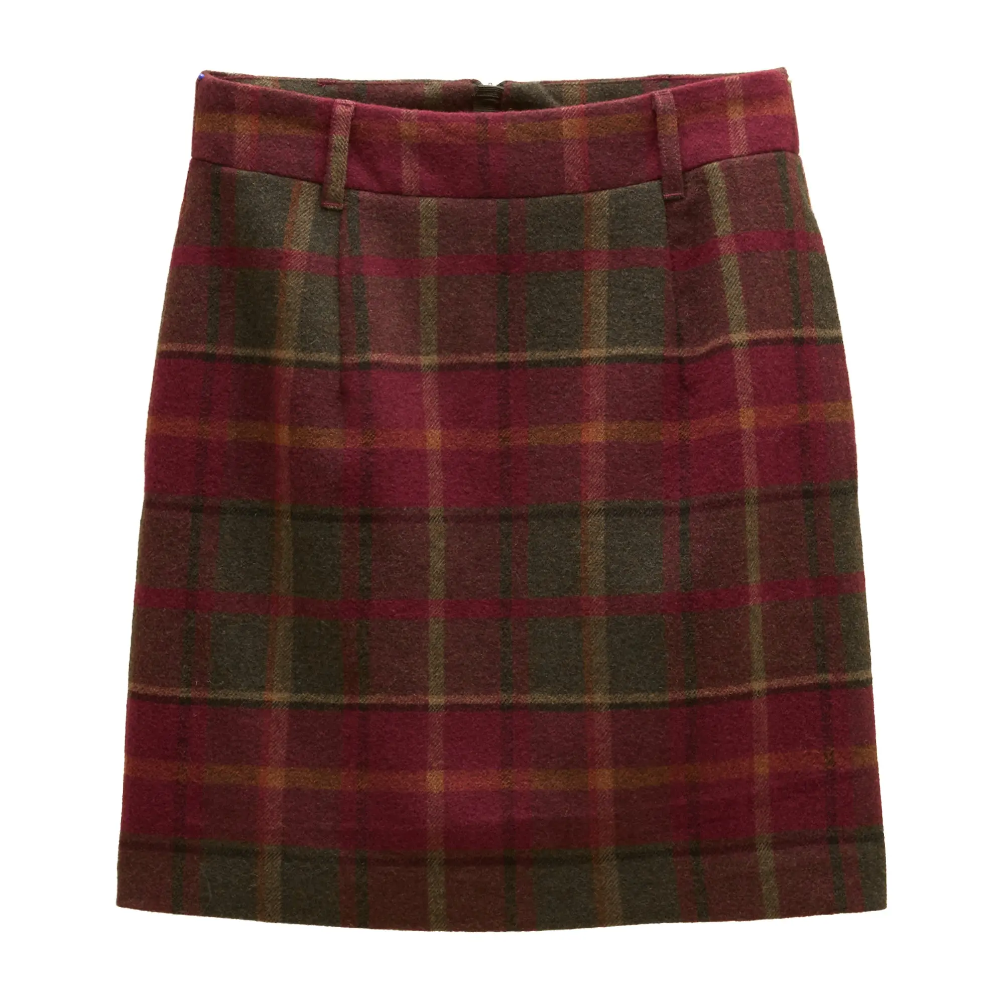 Product image 1 of 6 of Joules Women's Bramble Short Tweed Wool Blend Skirt - Rusland Check