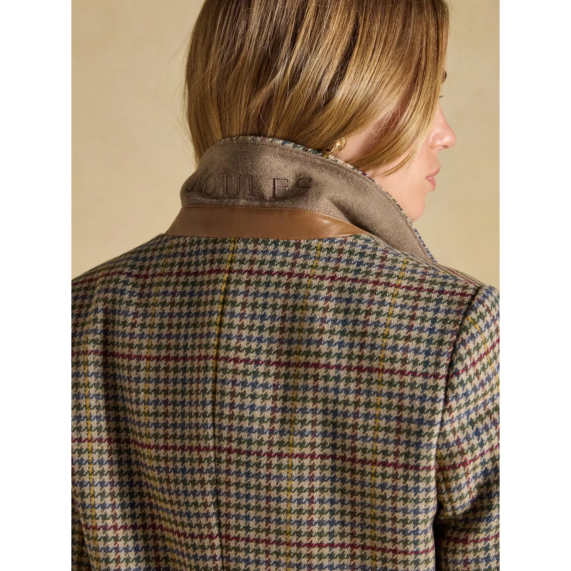 Product image 9 of 10 of Joules Women's Hackmore Check Relaxed Fit Tweed Blazer With Wool - Elton Tweed