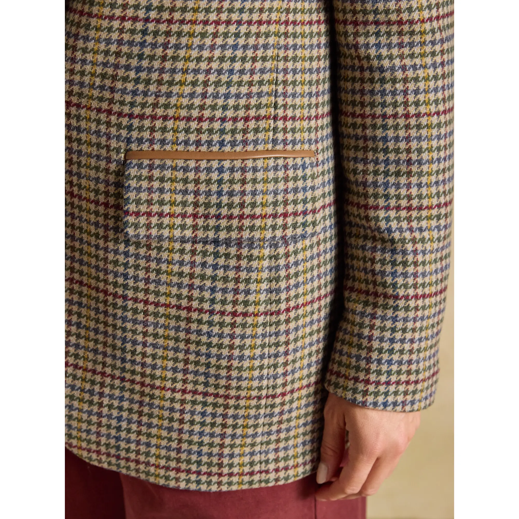 Product image 10 of 10 of Joules Women's Hackmore Check Relaxed Fit Tweed Blazer With Wool - Elton Tweed