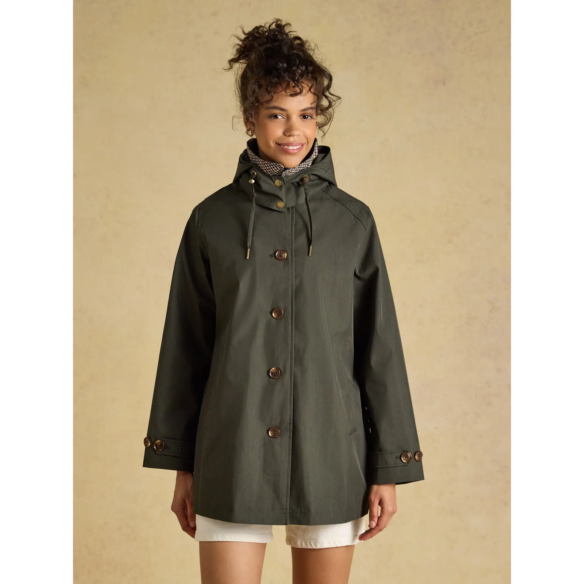 Product image 2 of 10 of Joules Women's Rainmore Raincoat - Khaki Green