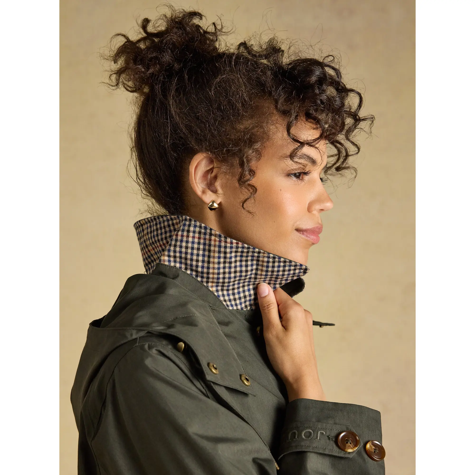Product image 4 of 10 of Joules Women's Rainmore Raincoat - Khaki Green