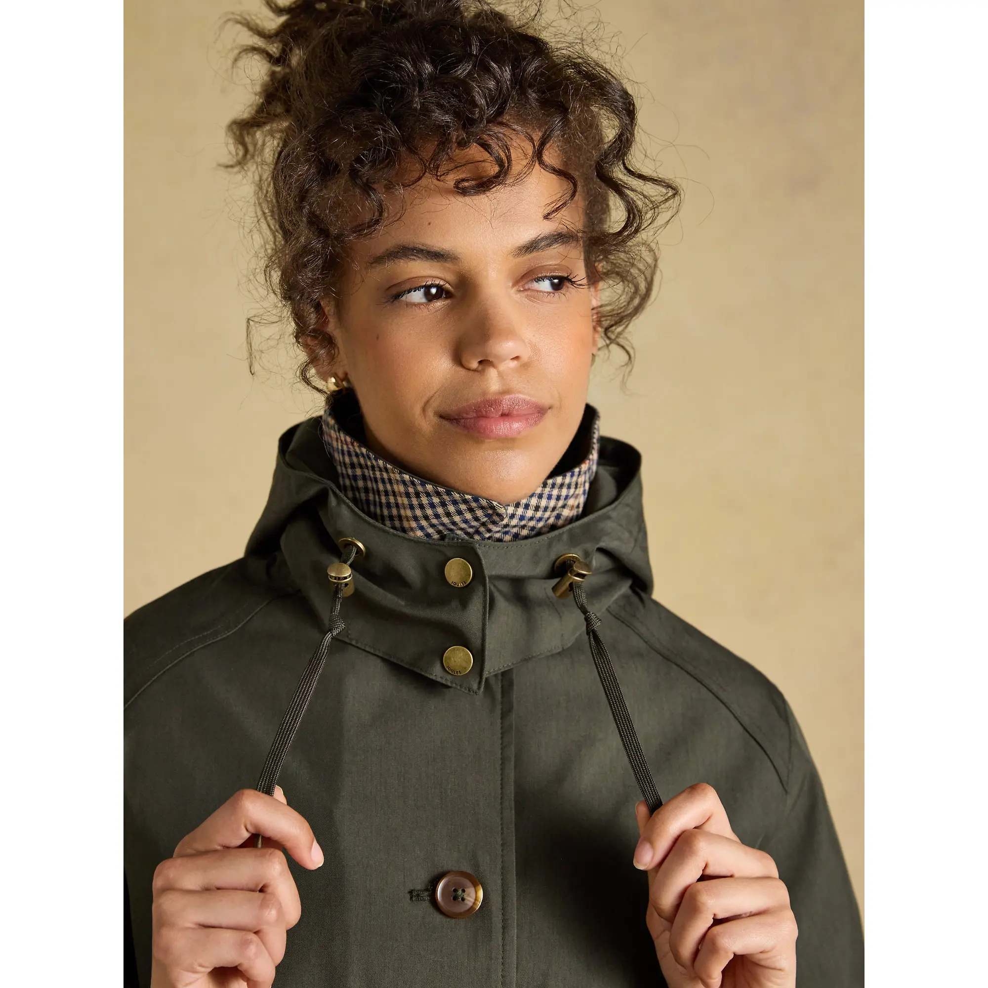 Product image 7 of 10 of Joules Women's Rainmore Raincoat - Khaki Green